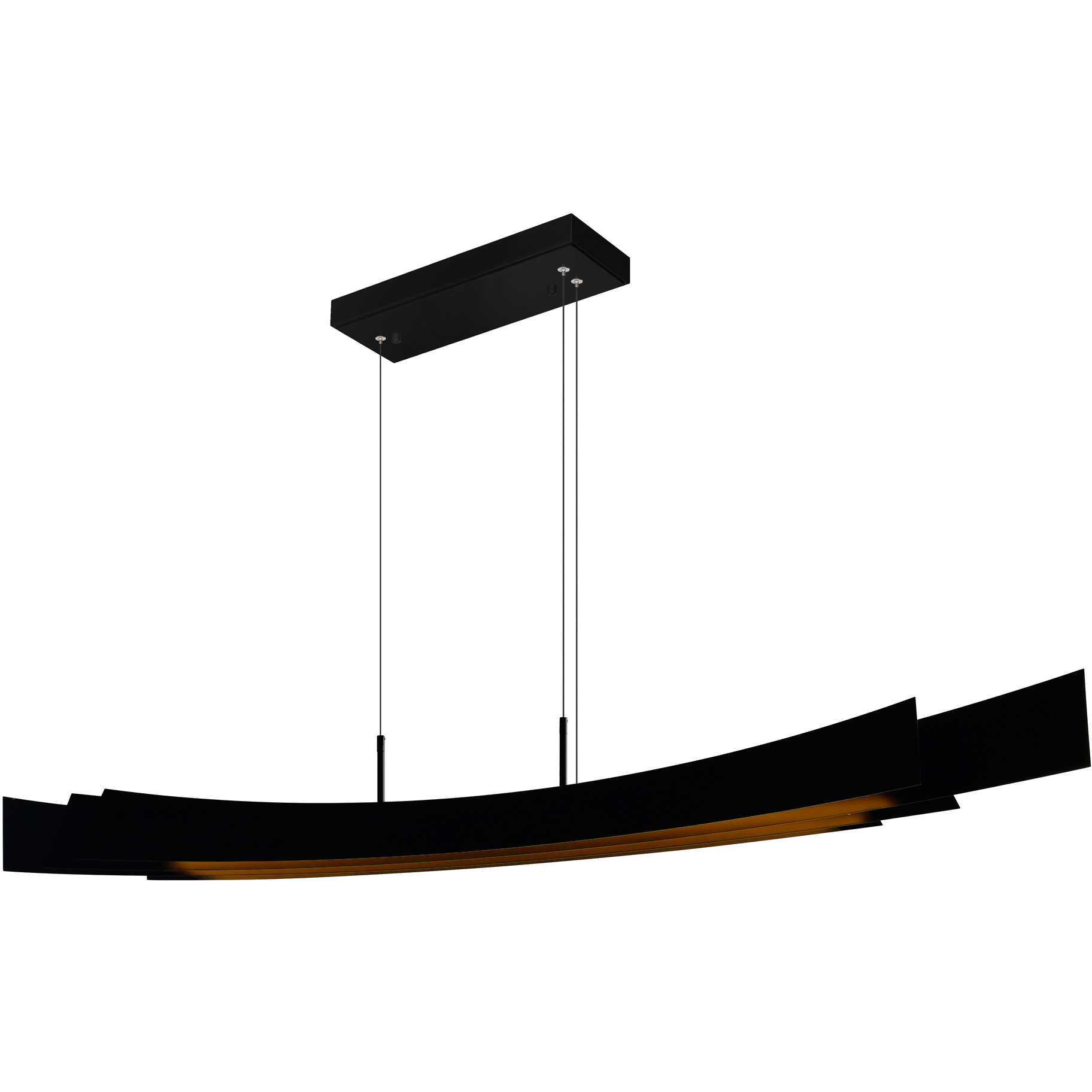 Candora LED 72 inch Black Island/Pool Table Light Ceiling Light
