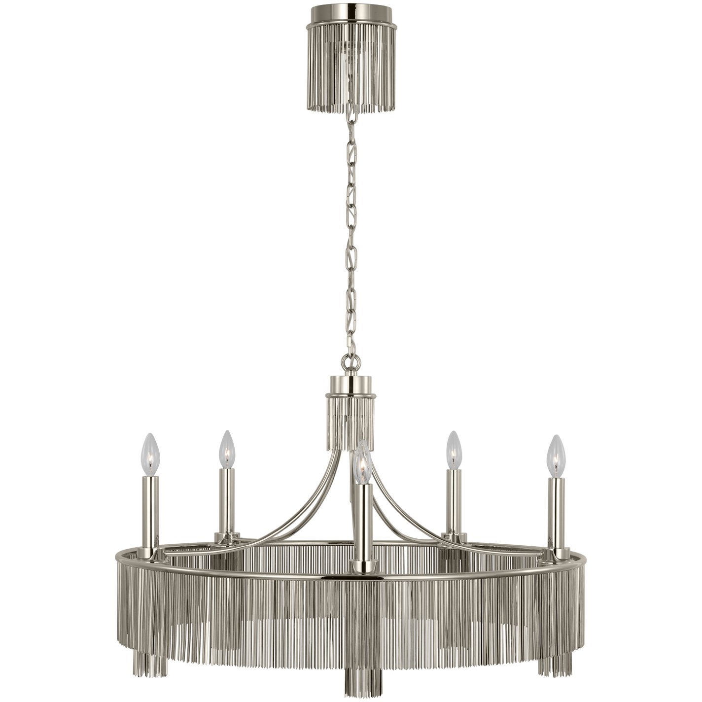 Fisher Weisman Sutton LED 34.25 inch Polished Nickel Chandelier Ceiling Light