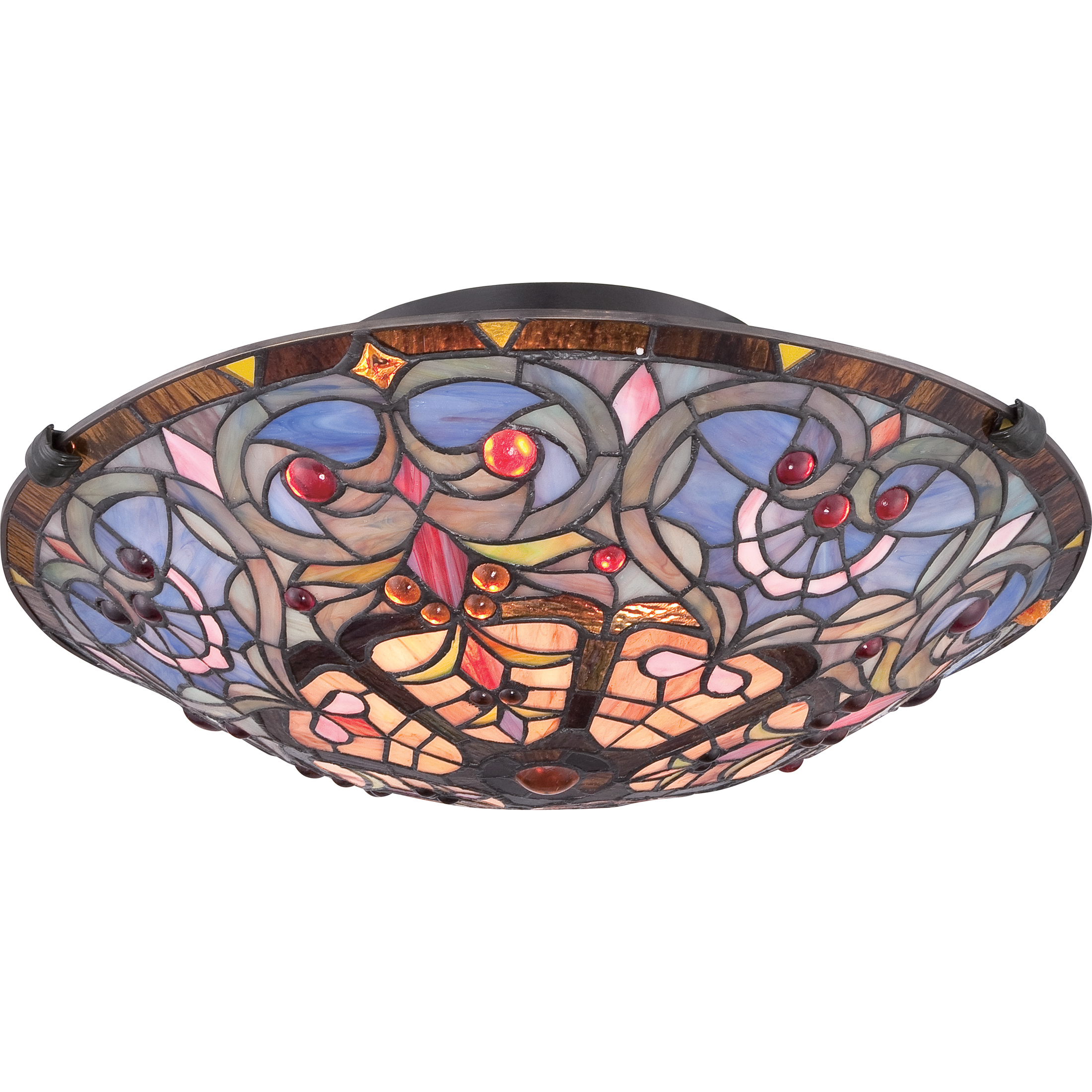 Carroll 2 Light 17 inch Vintage Bronze Flush Mount Ceiling Light, Naturals