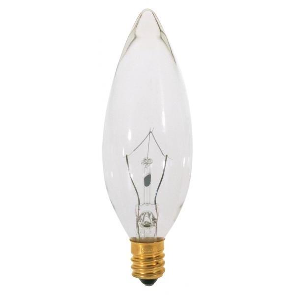 Lumos Incandescent BA9 1/2 Candelabra E12 15 watt 120V 2700K Light Bulb