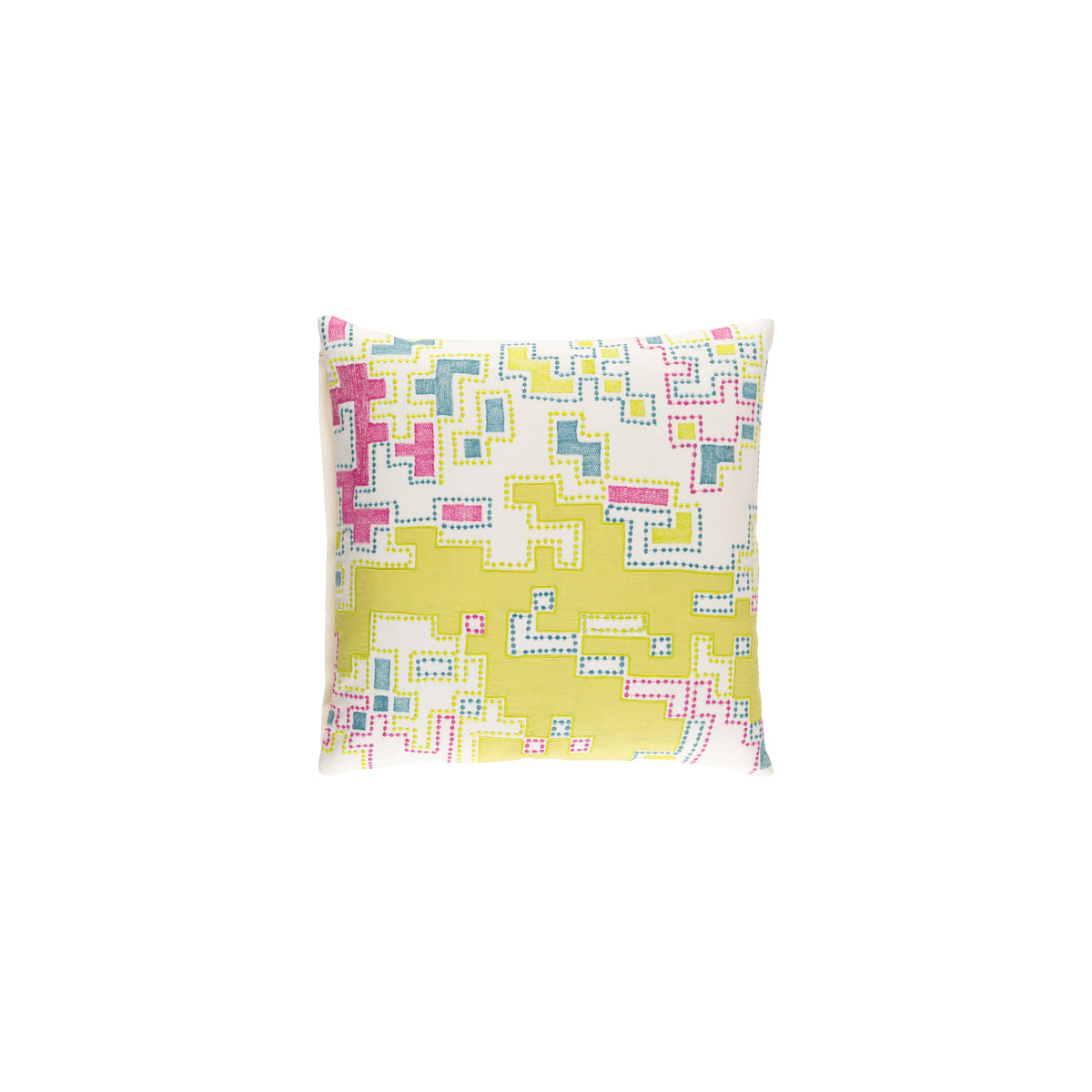 Macro 20 X 20 inch Bright Yellow and Bright Purple Throw Pillow
