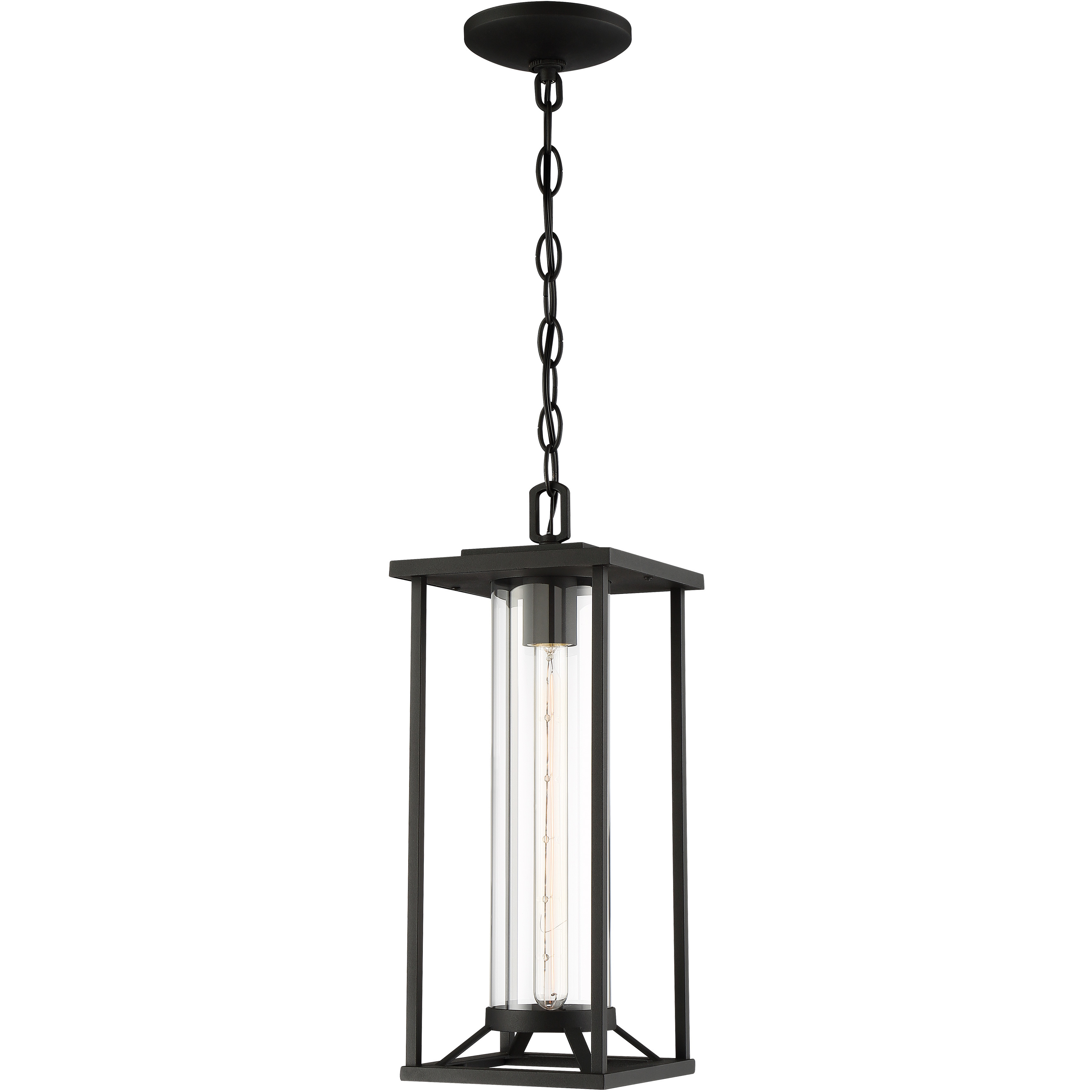 Trescott 1 Light 7 inch Coal Outdoor Chain Hung Lantern, The Great Outdoors