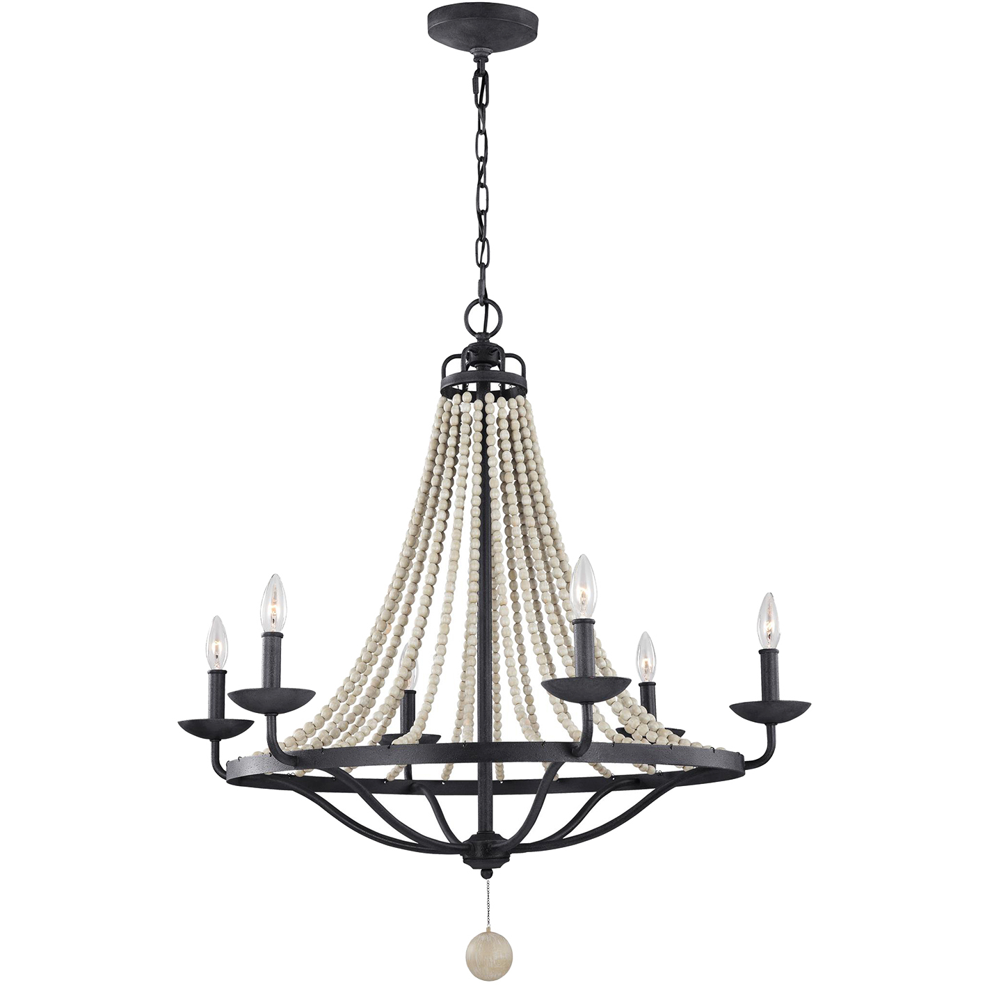 Sean Lavin Nori 6 Light 32.5 inch Dark Weathered Zinc / Driftwood Grey Chandelier Ceiling Light