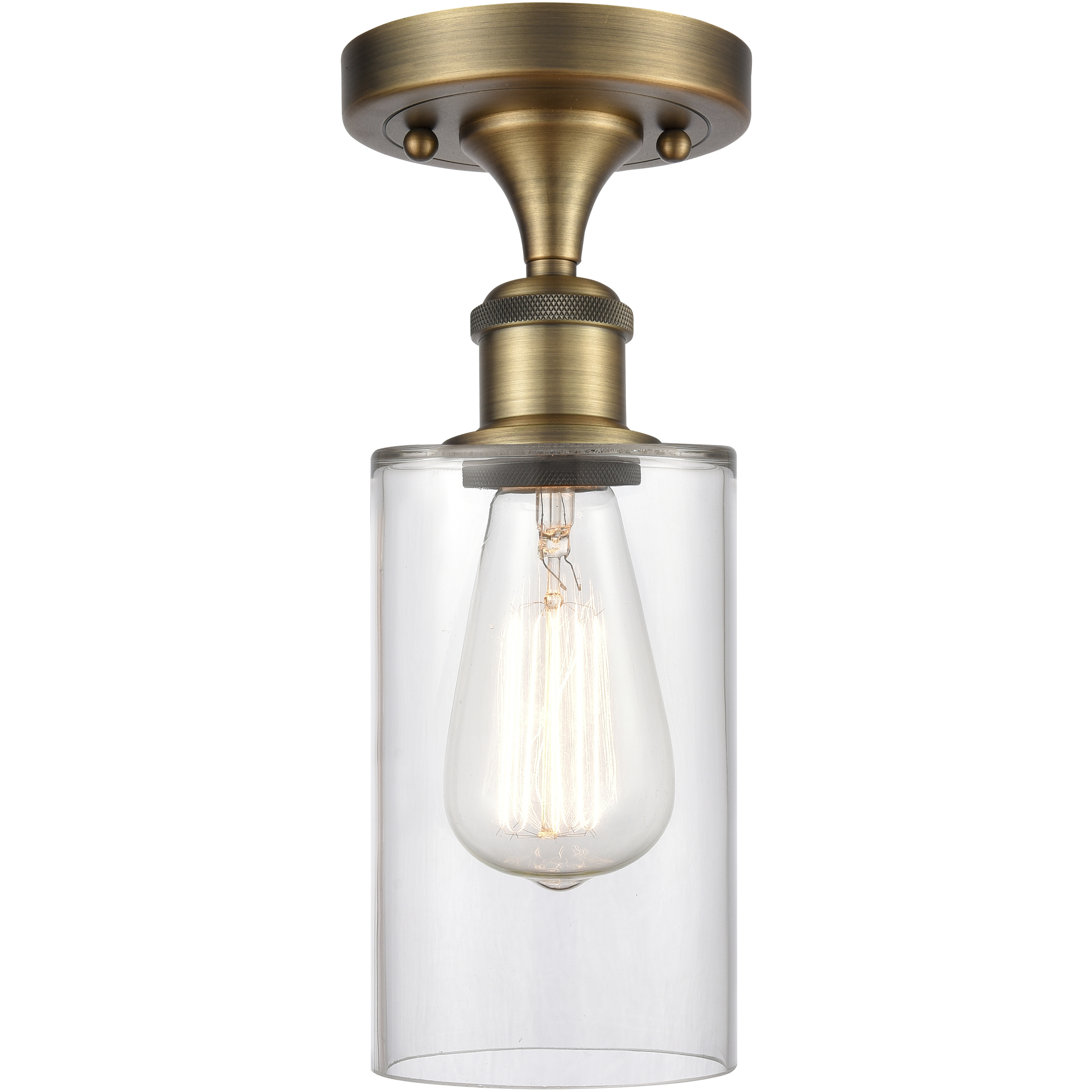 Clymer 1 Light 3.88 inch Brushed Brass Semi-Flush Mount Ceiling Light