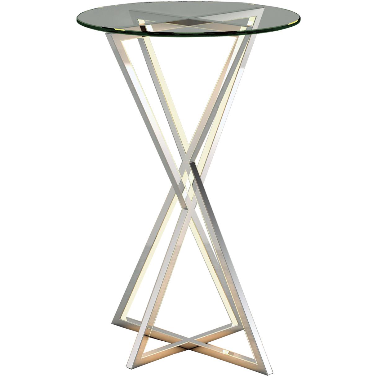 York 23.5 X 15.75 inch Polished Chrome Accent Table