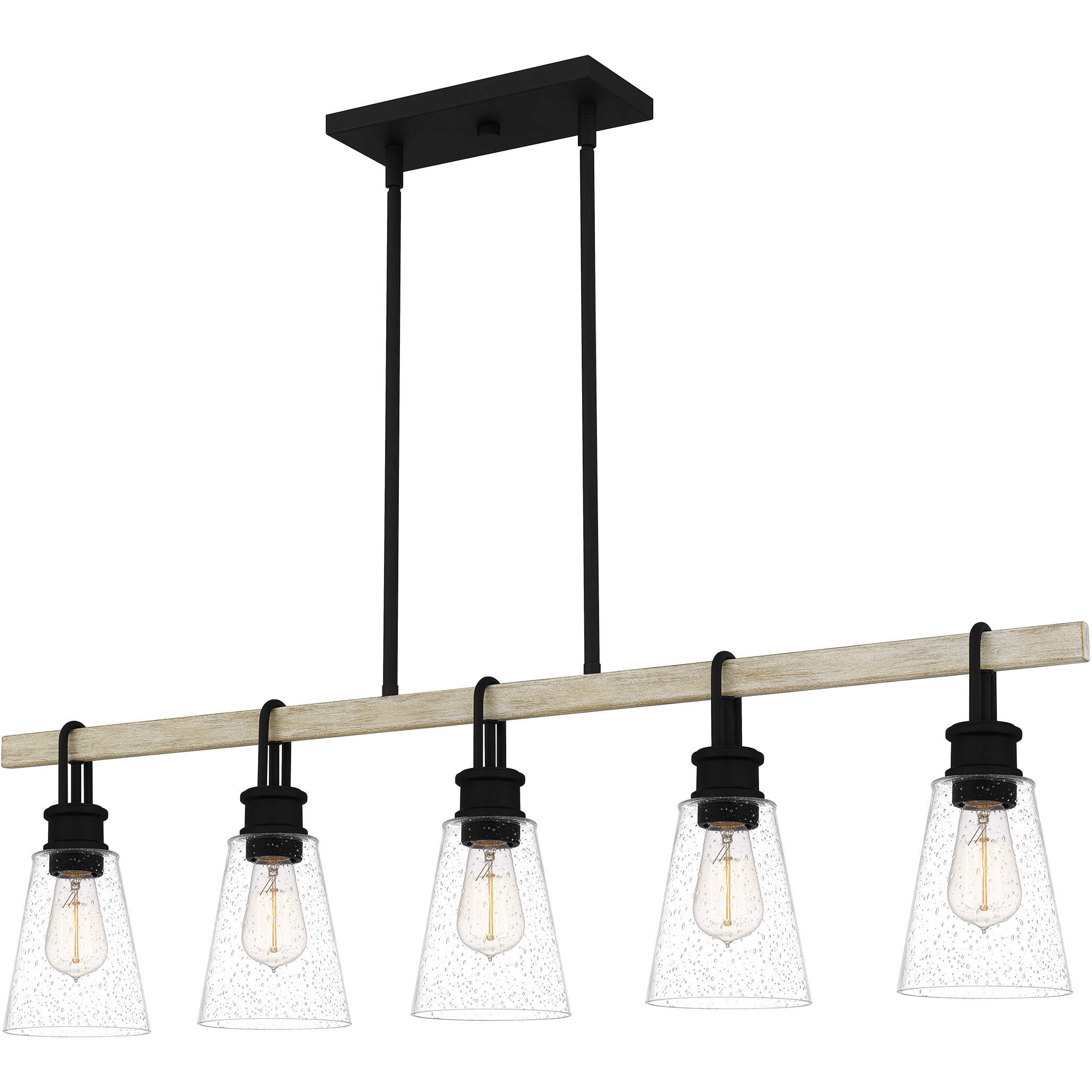 Quoizel Kingsbridge 5 Light 42 inch Earth Black Island Light Ceiling Light KGB142EK - Open Box