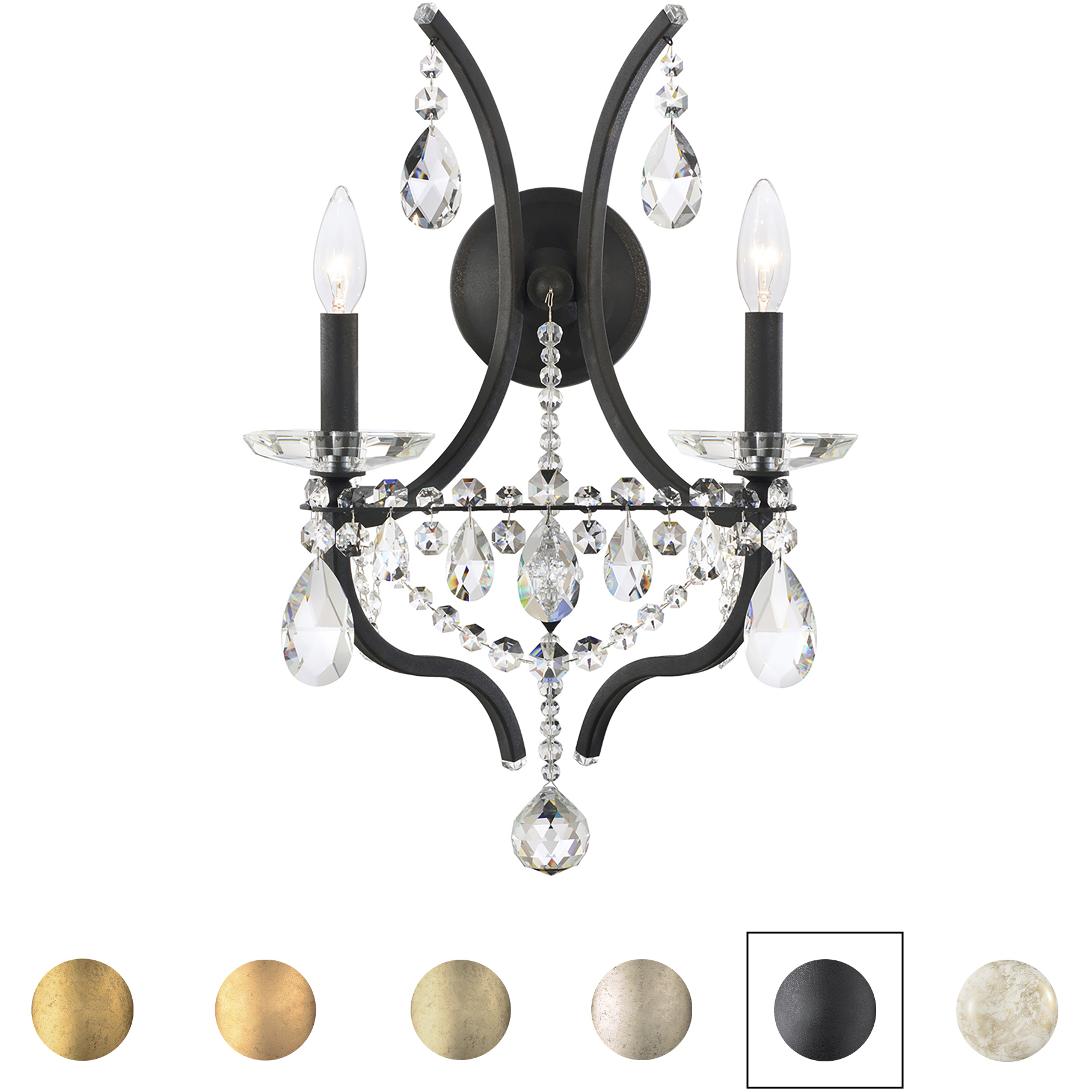 Signature Adley 2 Light 8 inch White Gold Wall Sconce Wall Light in Radiance
