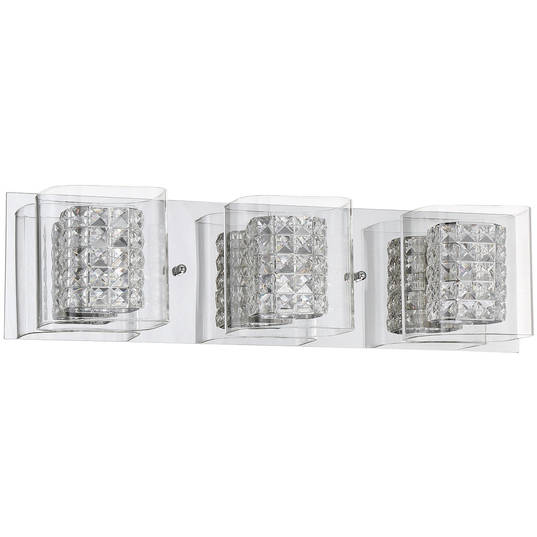 Crystorama 6 Light 21.5 inch Chrome Vanity Light Wall Light in 3