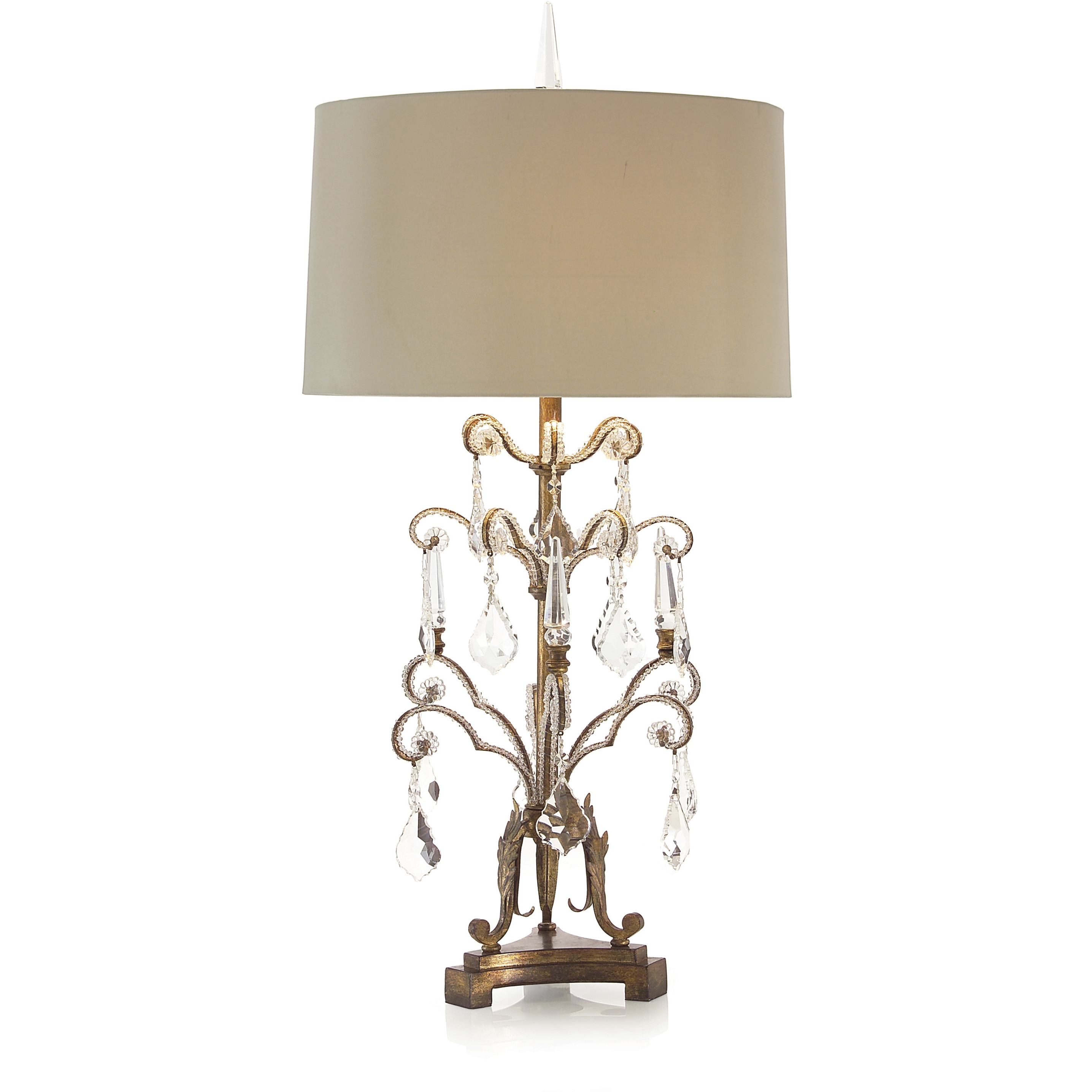 French Girandole 38.5 inch 150.00 watt Ivory and Brass Table Lamp Portable Light