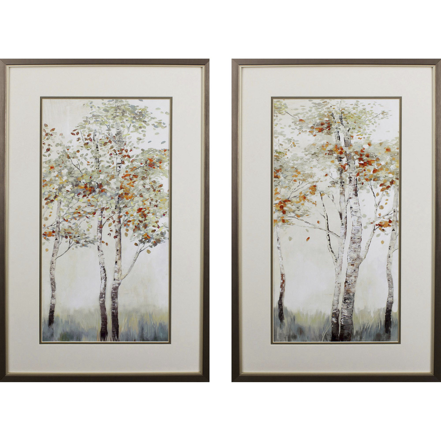 Landscapes Green and Orange and Red and Brown Framed Art, Propac