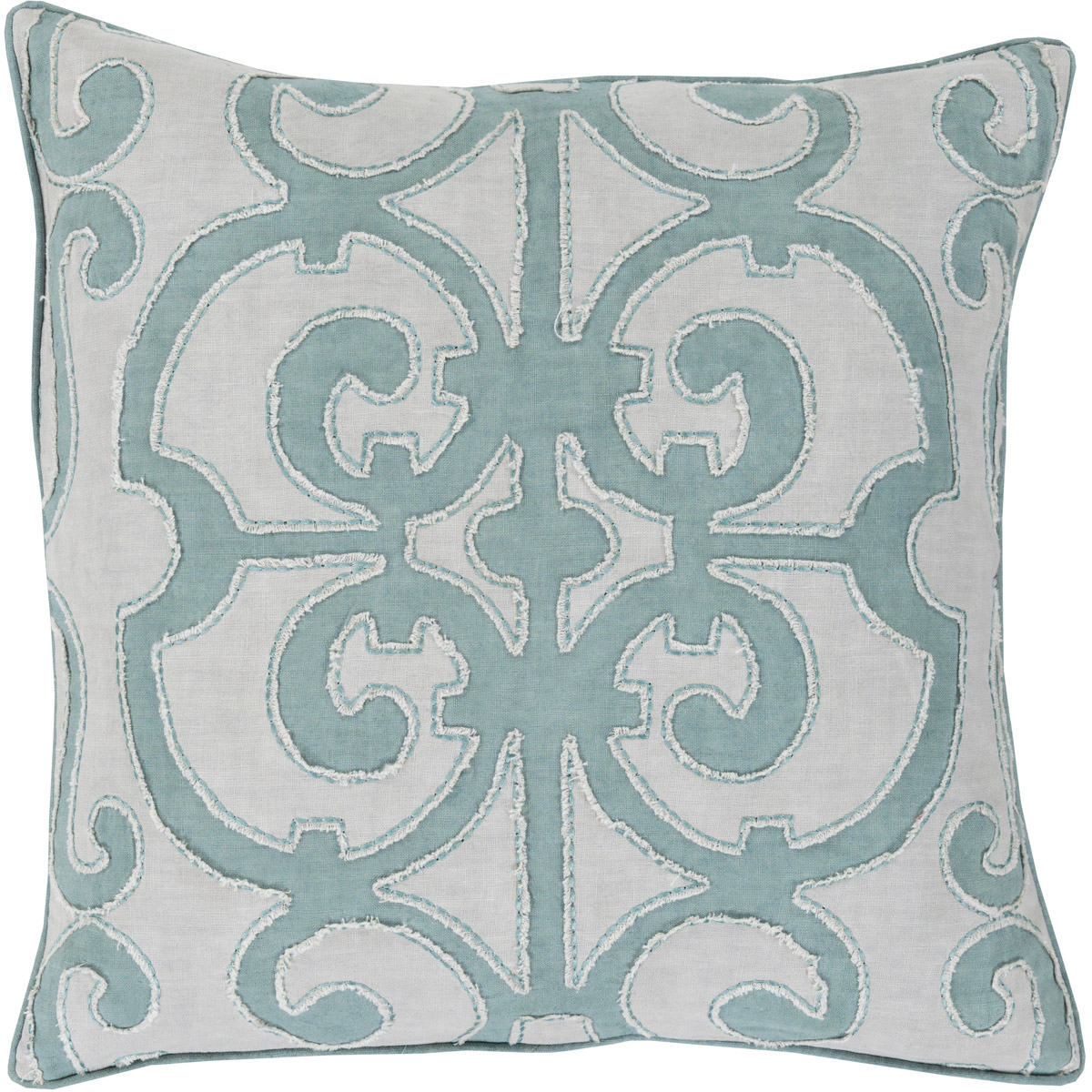 Amelia 22 X 22 inch Blue and Grey Pillow Cover