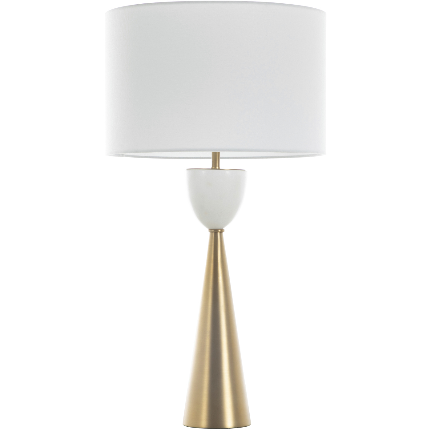 Rome 31 inch Matte Gold Brass / Antique Bronze / White Marble Table Lamp Portable Light