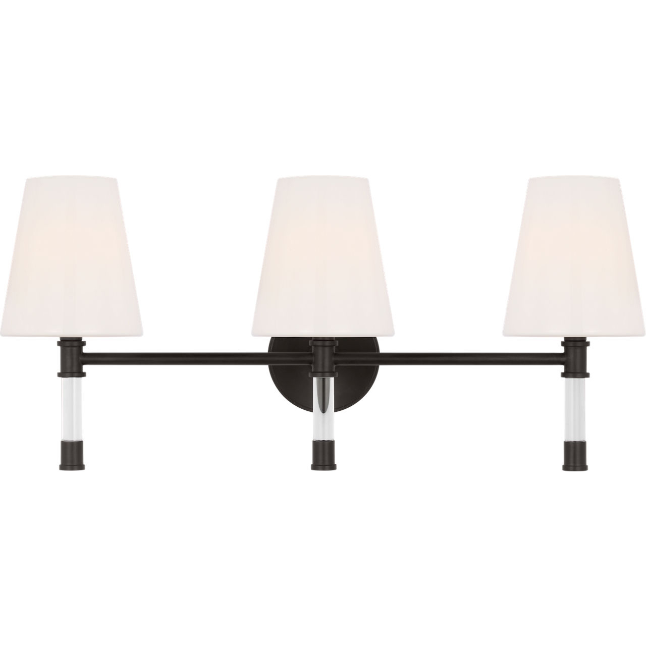 C&M by Chapman & Myers Hanover 3 Light 24.63 inch Aged Iron Bath Vanity Wall Sconce Wall Light