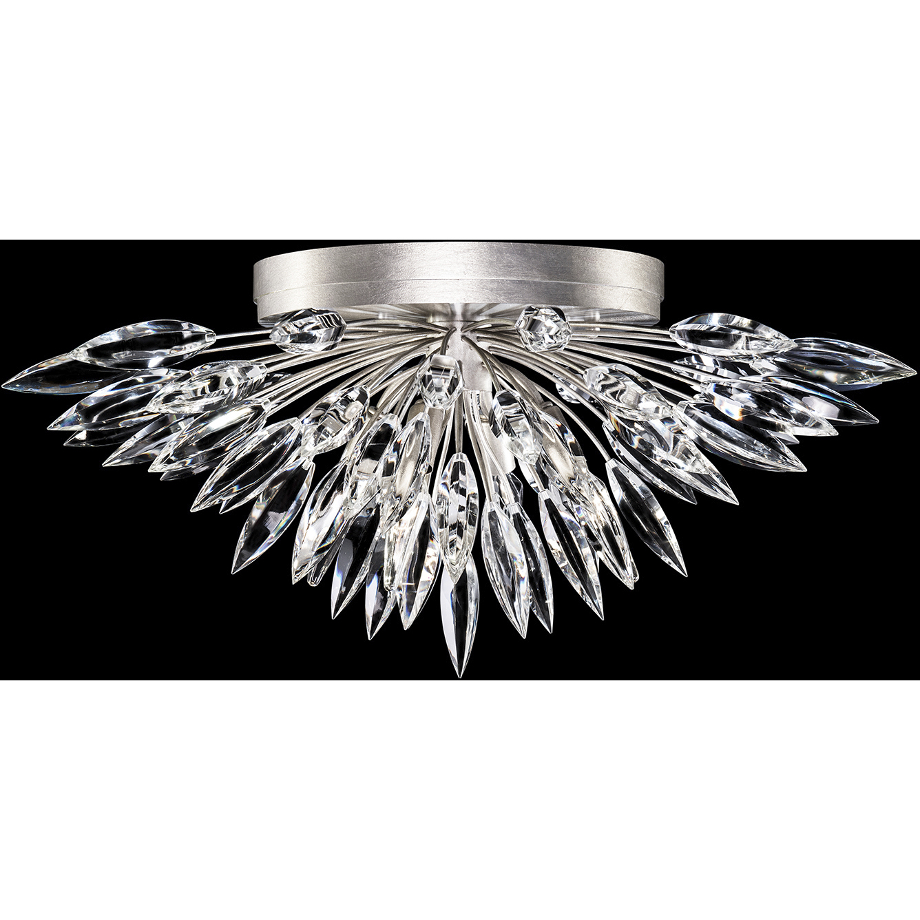 Lily Buds 4 Light 26 inch Silver Flush Mount Ceiling Light