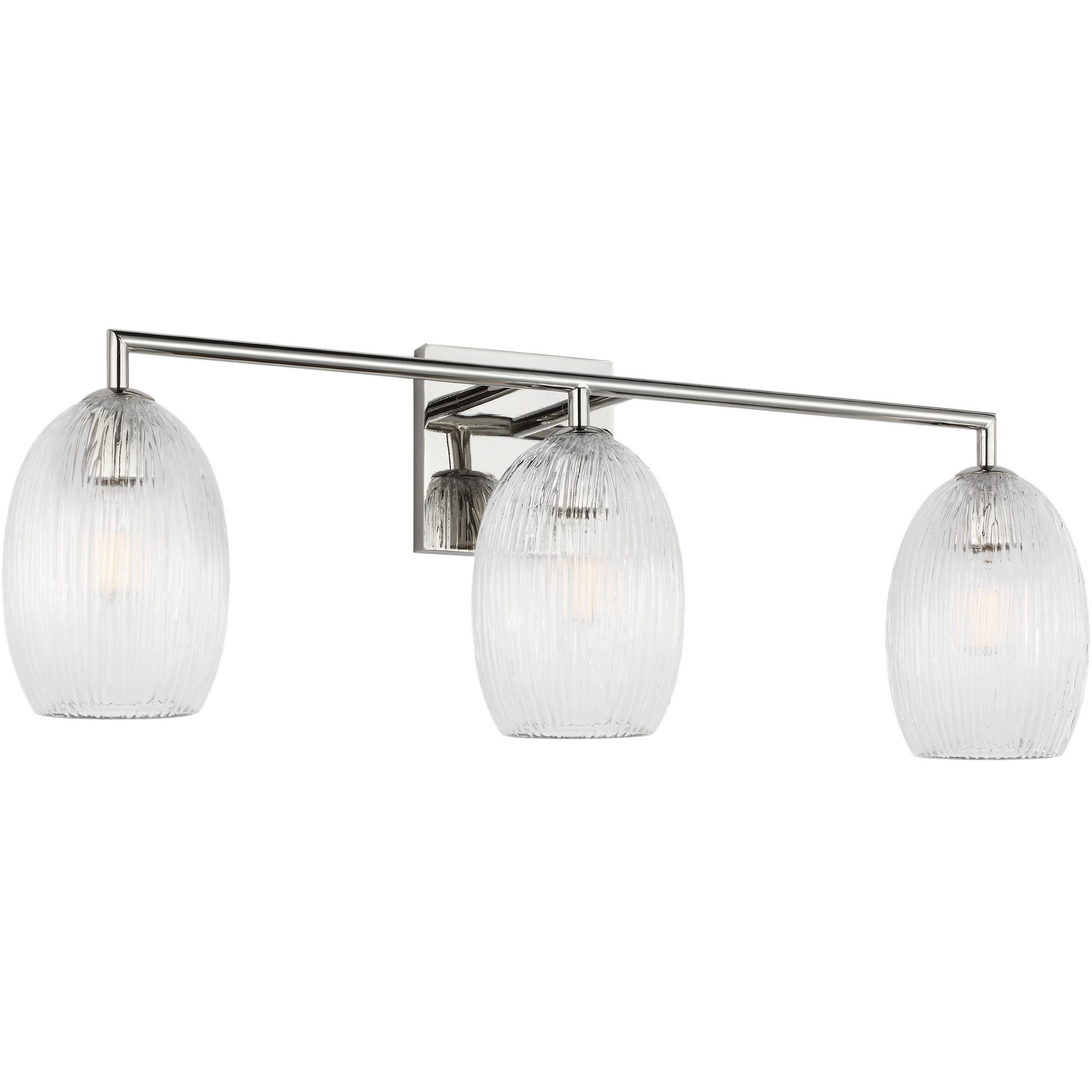 HABLE Serafina 3 Light 27 inch Polished Nickel Bath Vanity Wall Light