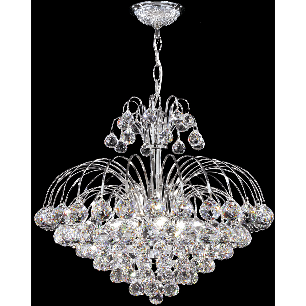 Cascade 7 Light 20 inch Silver Chandelier Ceiling Light