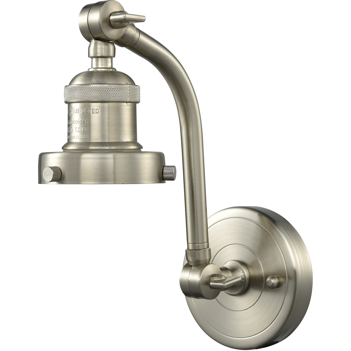 Franklin Restoration Bare Bulb LED 4.5 inch Brushed Satin Nickel Sconce Wall Light, Franklin Restoration