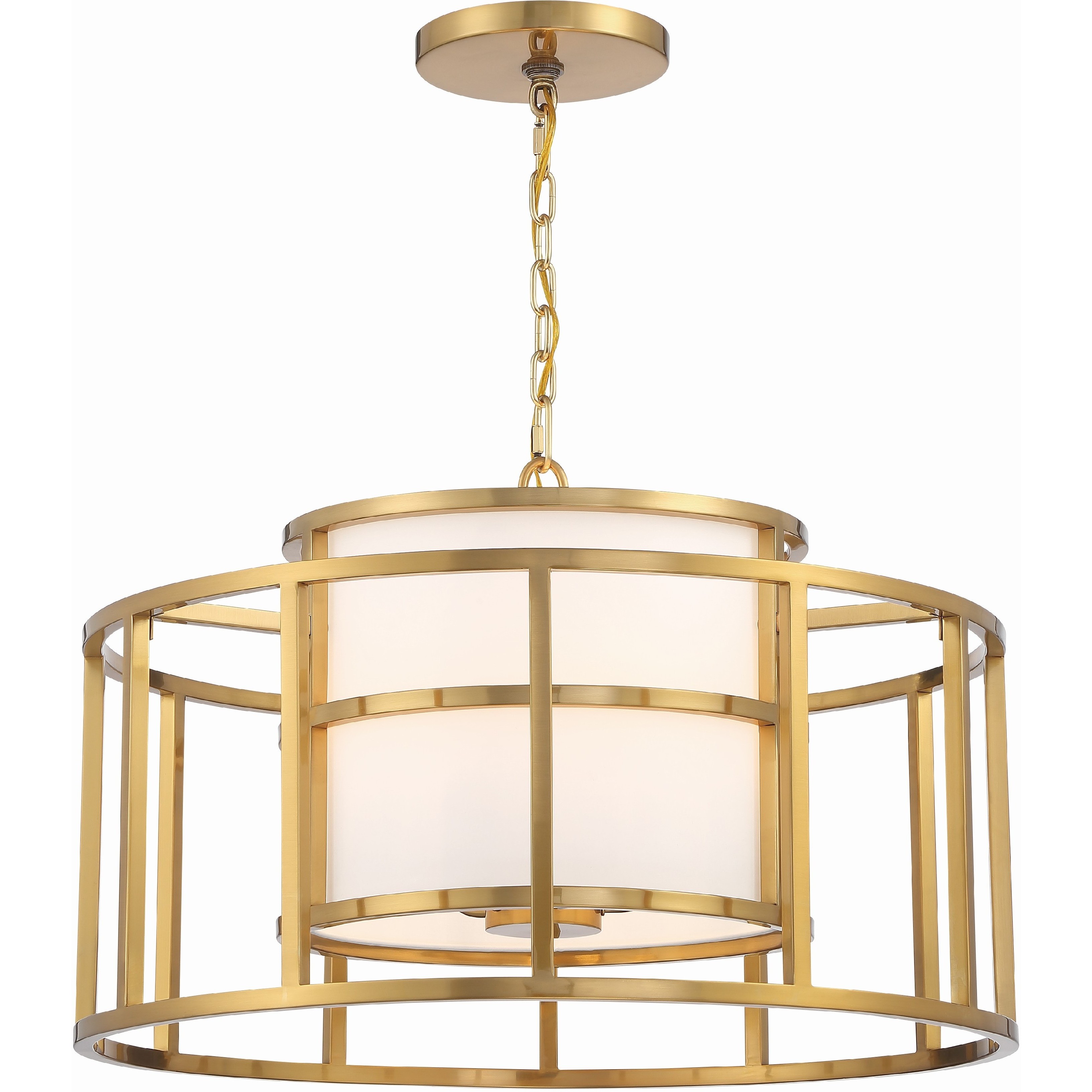 Hulton 5 Light 25 inch Luxe Gold Lantern Candelier Ceiling Light