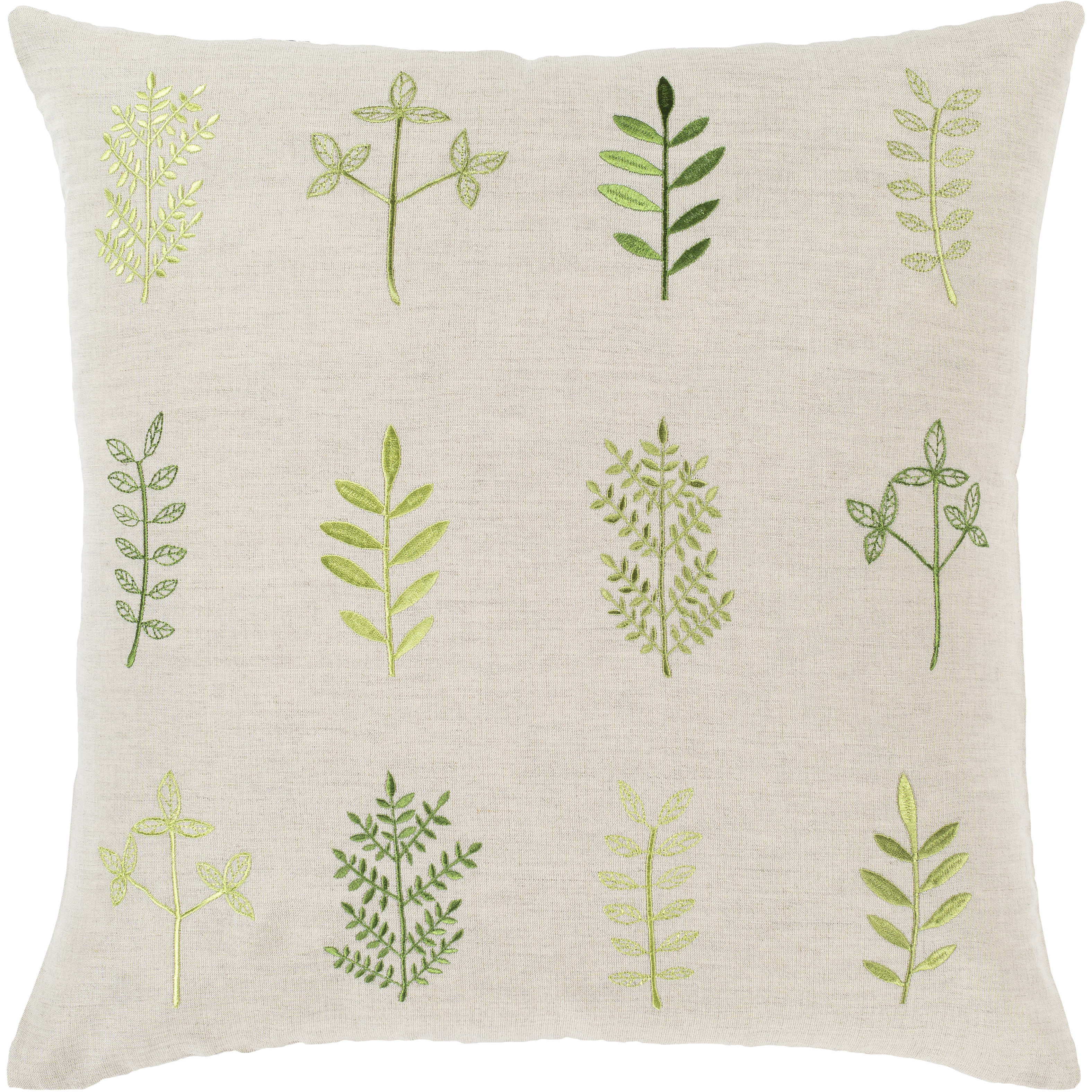 Nature Study 20 X 20 inch Light Beige Pillow Cover, Square