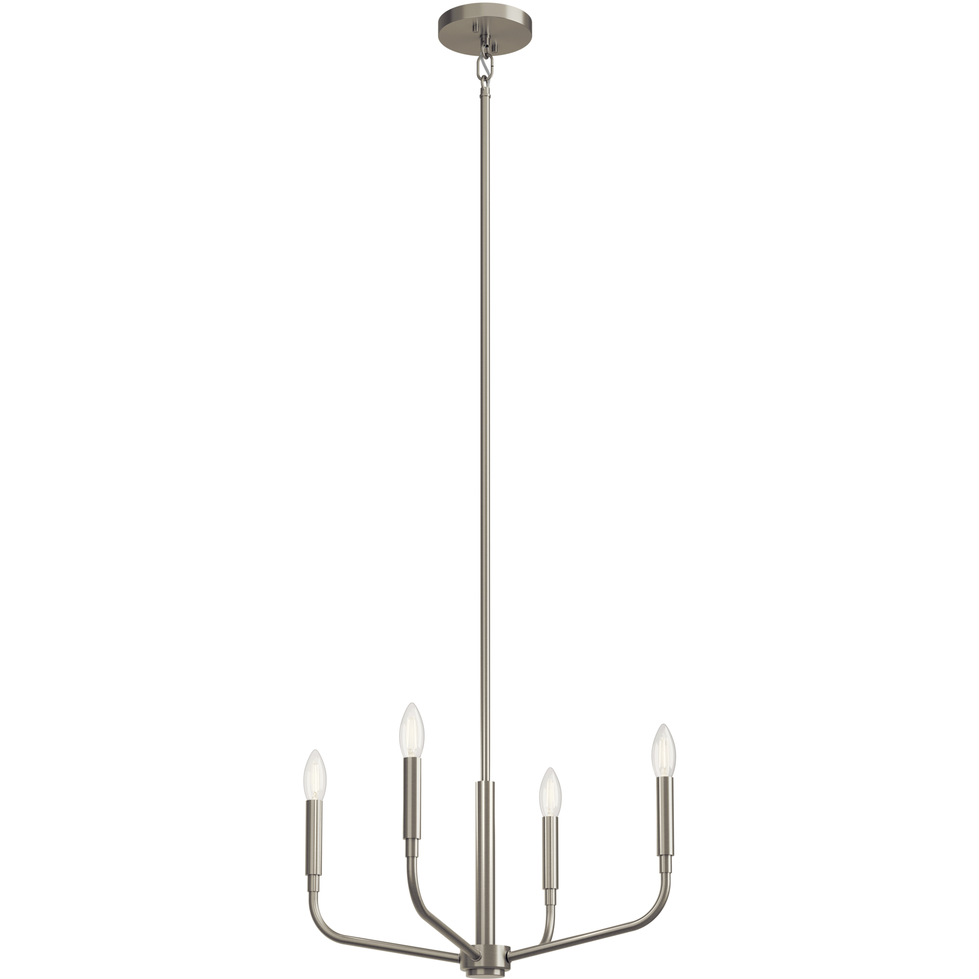 Madden 4 Light Brushed Nickel Chandelier/Semi Flush Ceiling Light