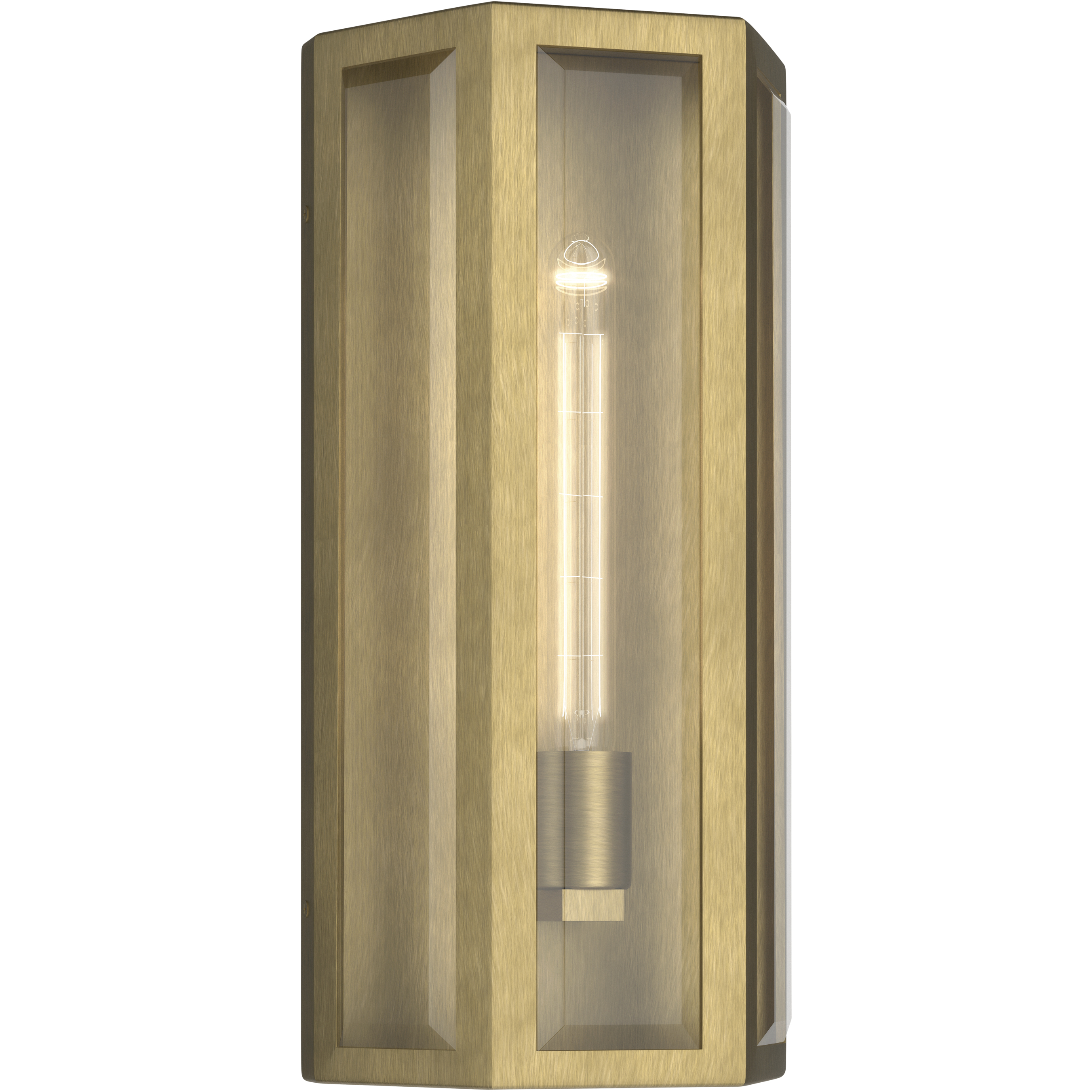 Berens 1 Light 16 inch Natural Brass Outdoor Wall Light