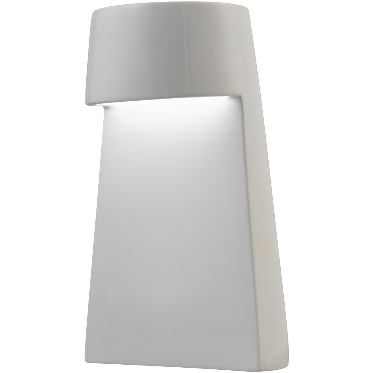 Portable 12.5 inch 12 watt Gloss White/Gloss White Table Lamp Portable Light