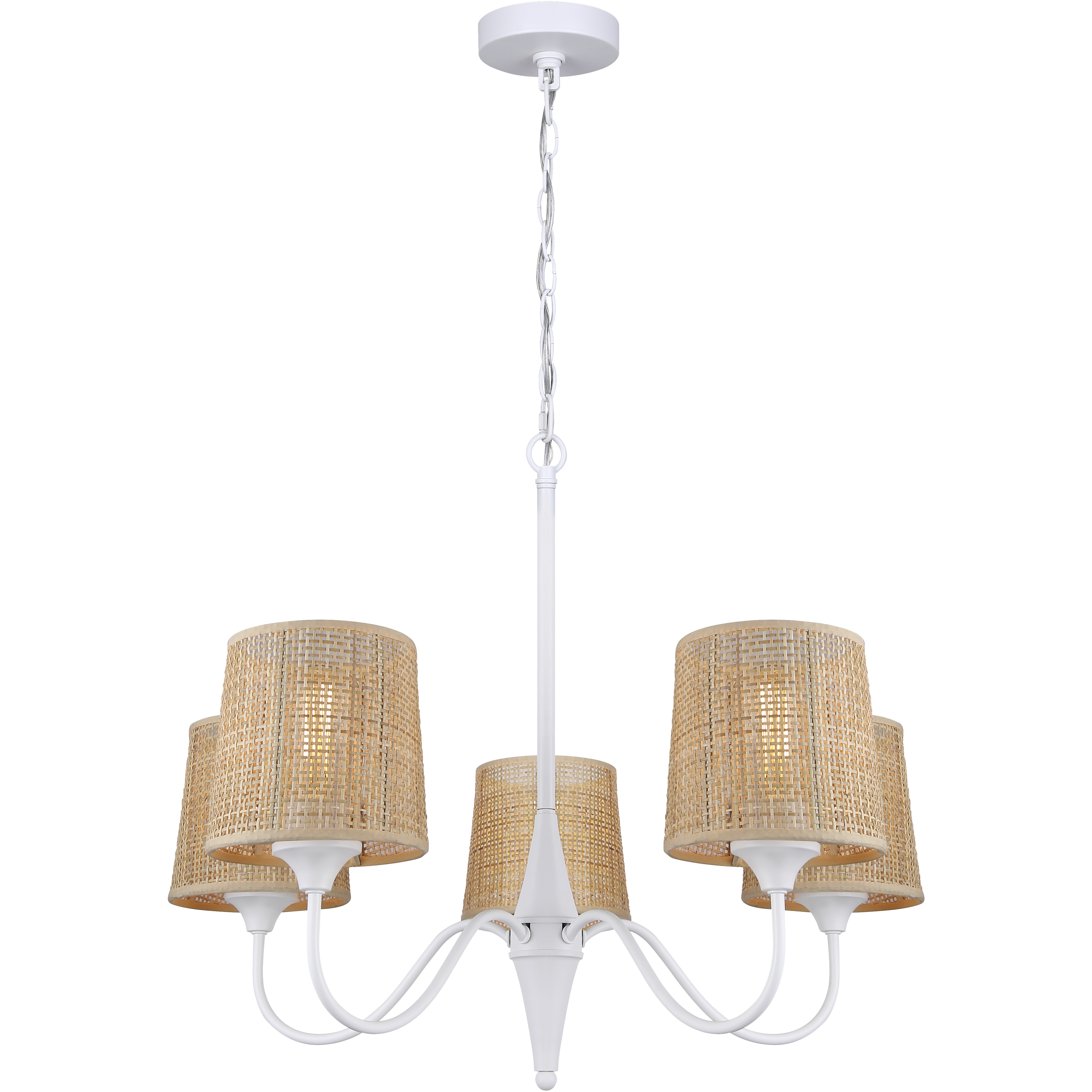 Daisey 5 Light 27 inch White Chandelier Ceiling Light