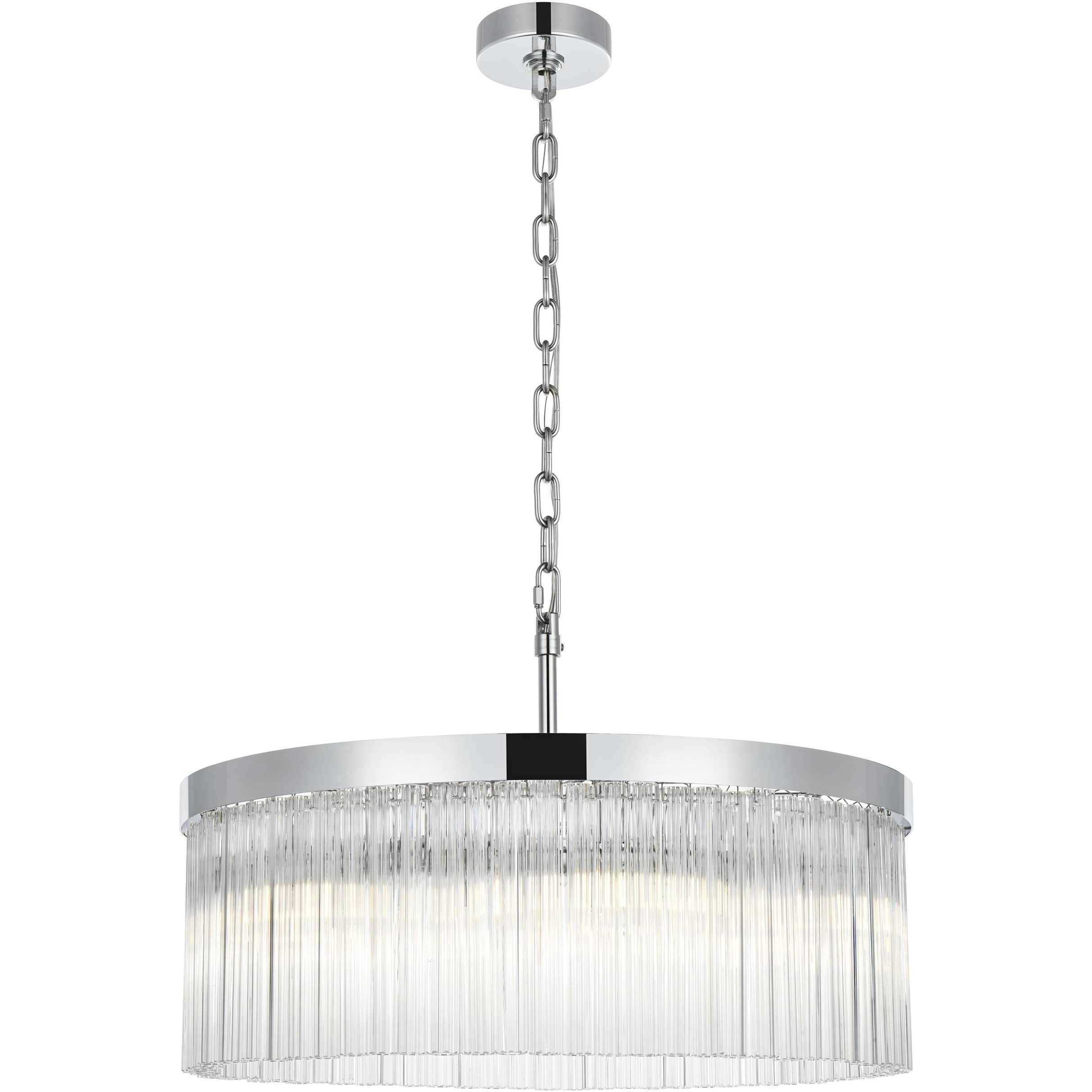 Elegant Lighting 1070D24C Harlow 6 Light 24 inch Chrome Chandelier ...