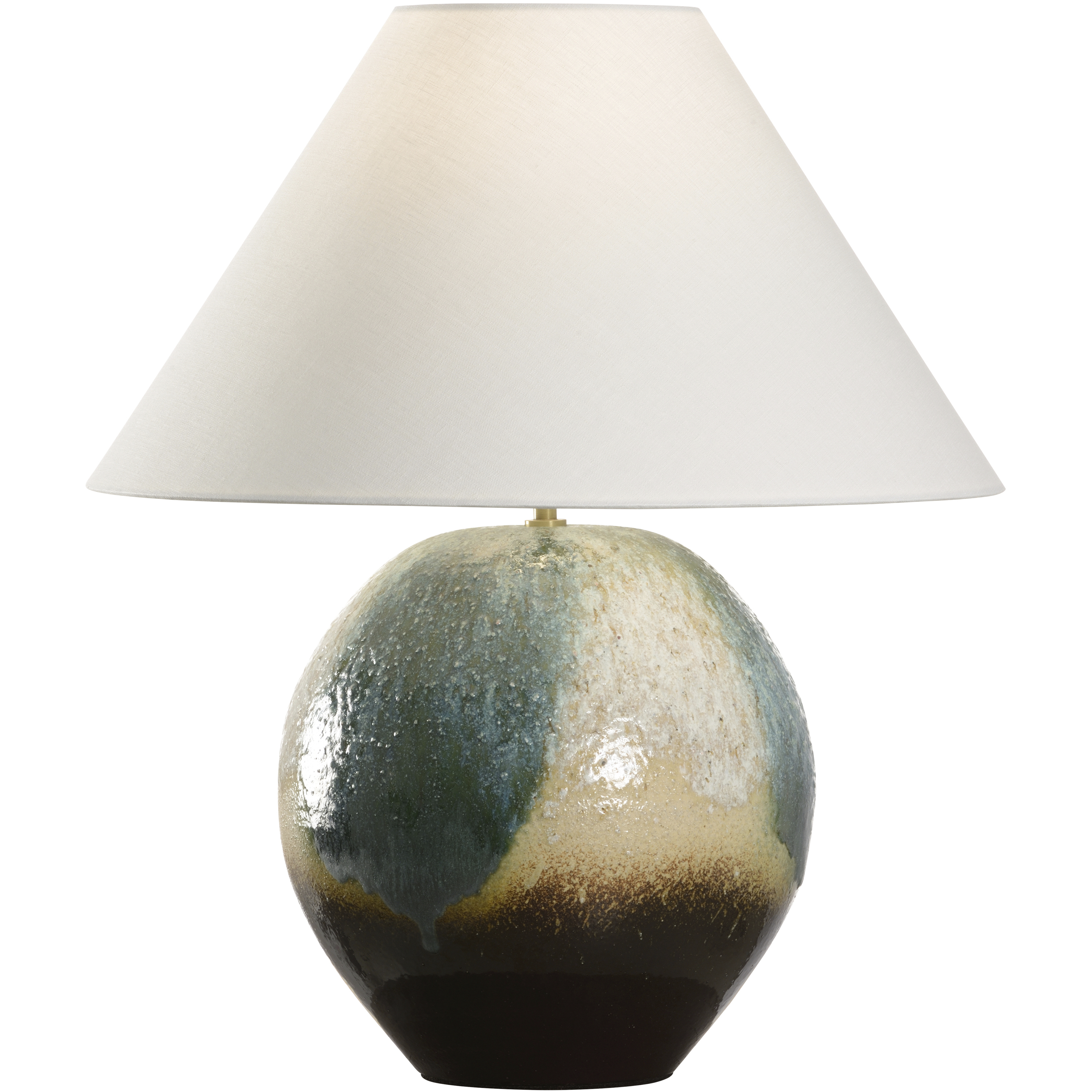 Aoi 19 inch 100.00 watt Brown and Green Table Lamp Portable Light