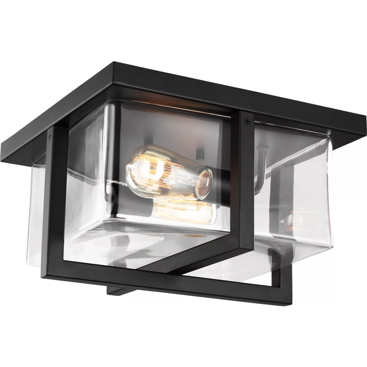 Mitte 2 Light 13 inch Midnight Black Flush Mount Ceiling Light