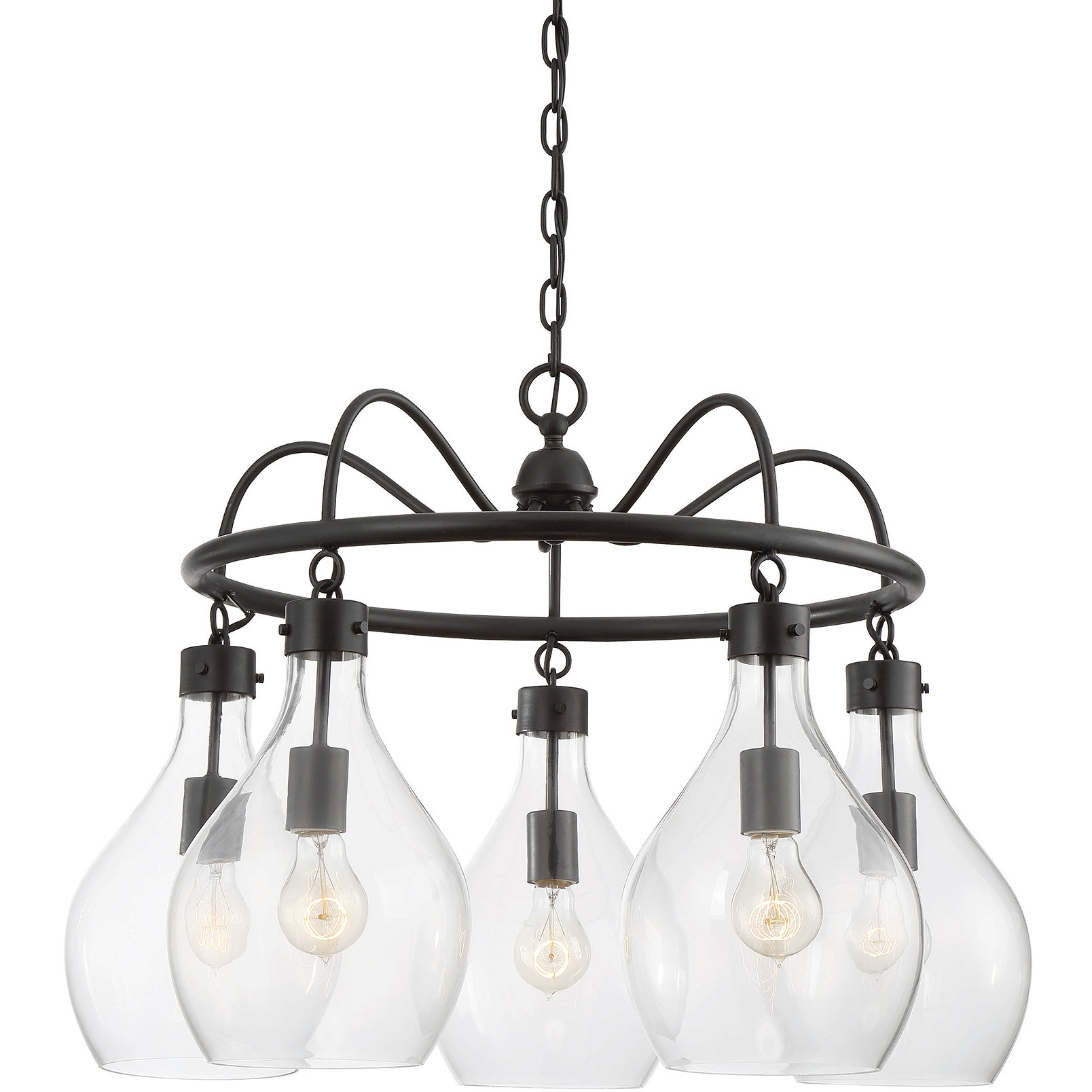 Pulaski 5 Light 28 inch Oiled Bronze Chandelier Ceiling Light