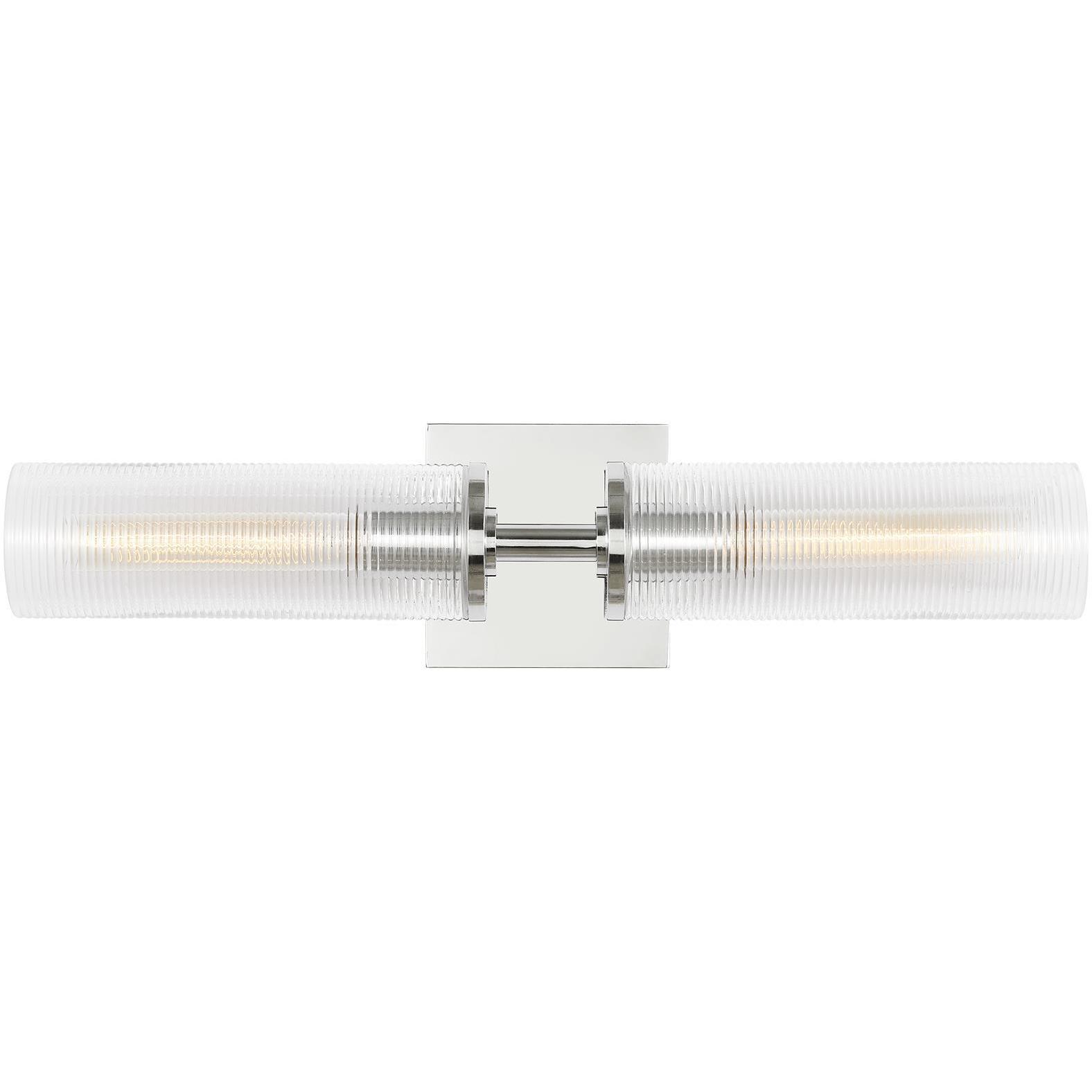 Drew & Jonathan Sarita 2 Light 21.13 inch Chrome Sconce Wall Light, Medium