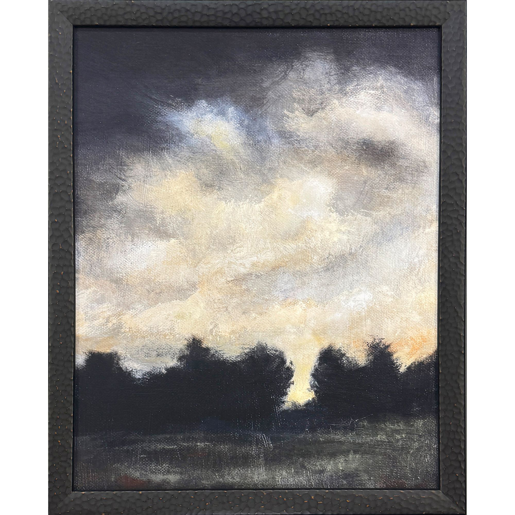 Tumultuous Overcast Blue and Beige and Gray Framed Art