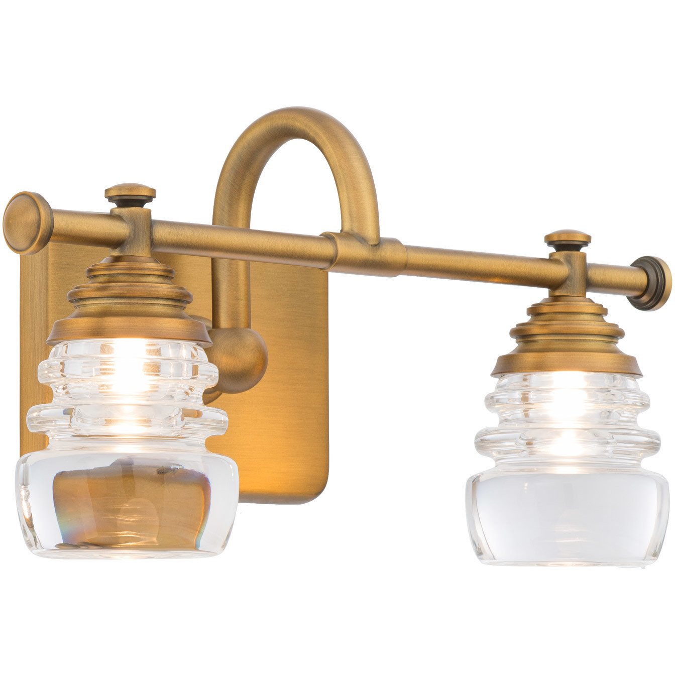 Rondelle LED 14 inch Aged Brass Bath Vanity & Wall Light, dweLED