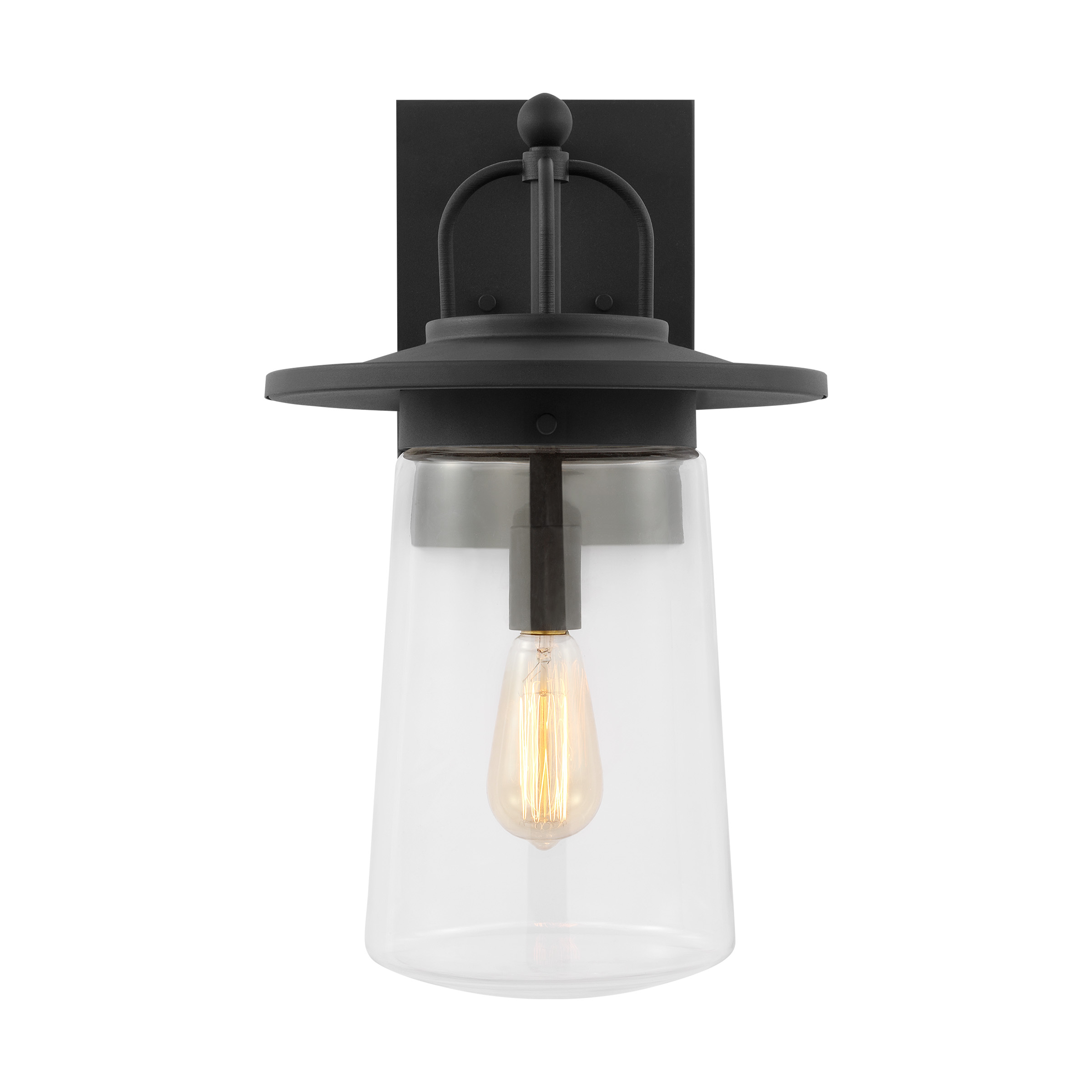 Tybee 1 Light 18.63 inch Black Outdoor Wall Lantern, Large