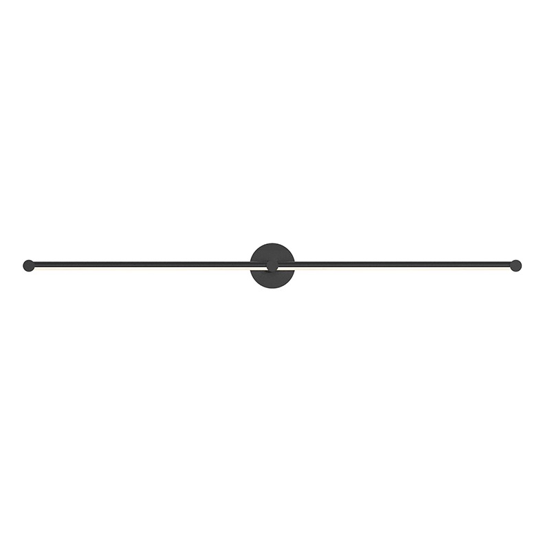 Purolinear 360 LED 49.5 inch Satin Black ADA Wall Bar Light Wall Light