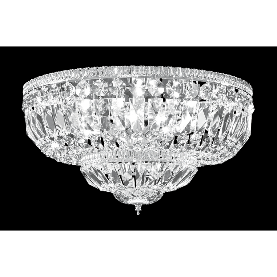 Gallery 8 Light 25 inch Silver Flush Mount Ceiling Light