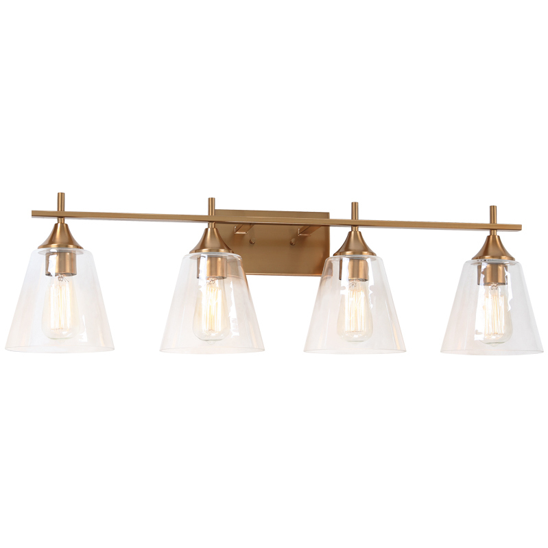 Hollis 4 Light 34.25 inch Aged Gold Brass Wall Sconce Wall Light