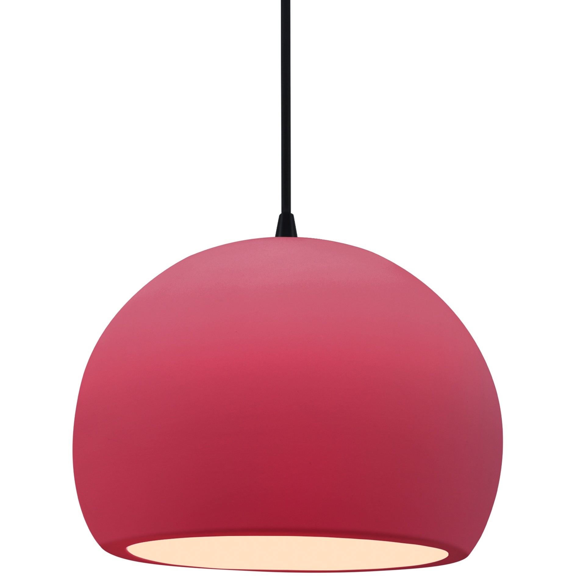 Radiance 1 Light 10 inch Cerise and Matte Black Pendant Ceiling Light