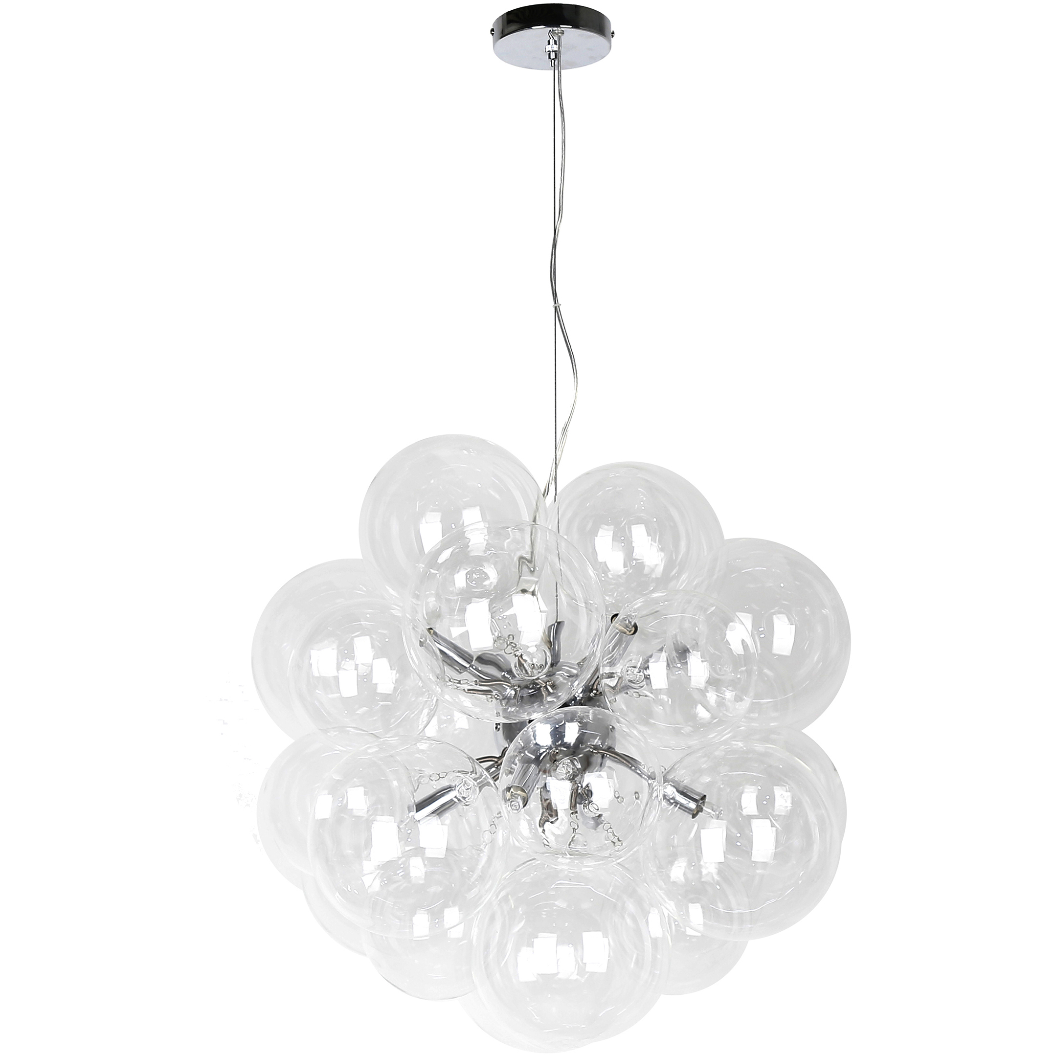 Comet 6 Light 20 inch Clear with Polished Chrome Chandelier Ceiling Light