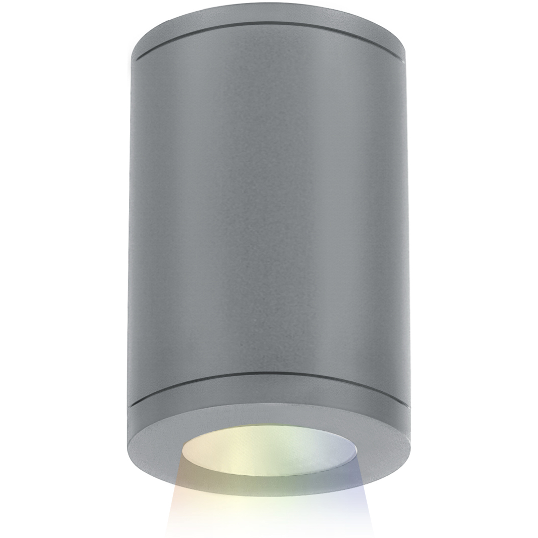 Tube Arch LED 4.88 inch Graphite Outdoor Flush in Flood, 90, Color Changing
