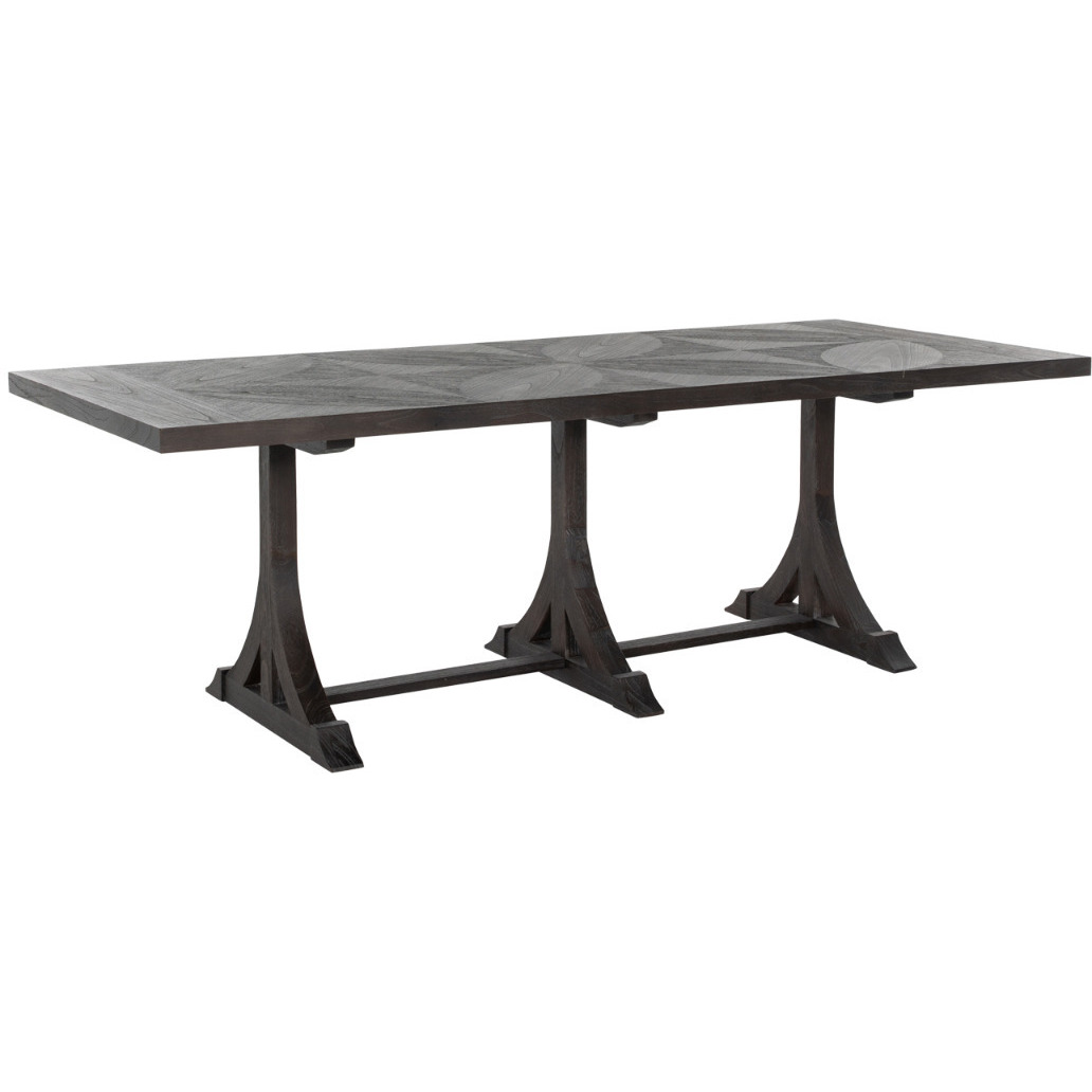 Adams 94 X 39 inch Cerused Forest Black Dining Table