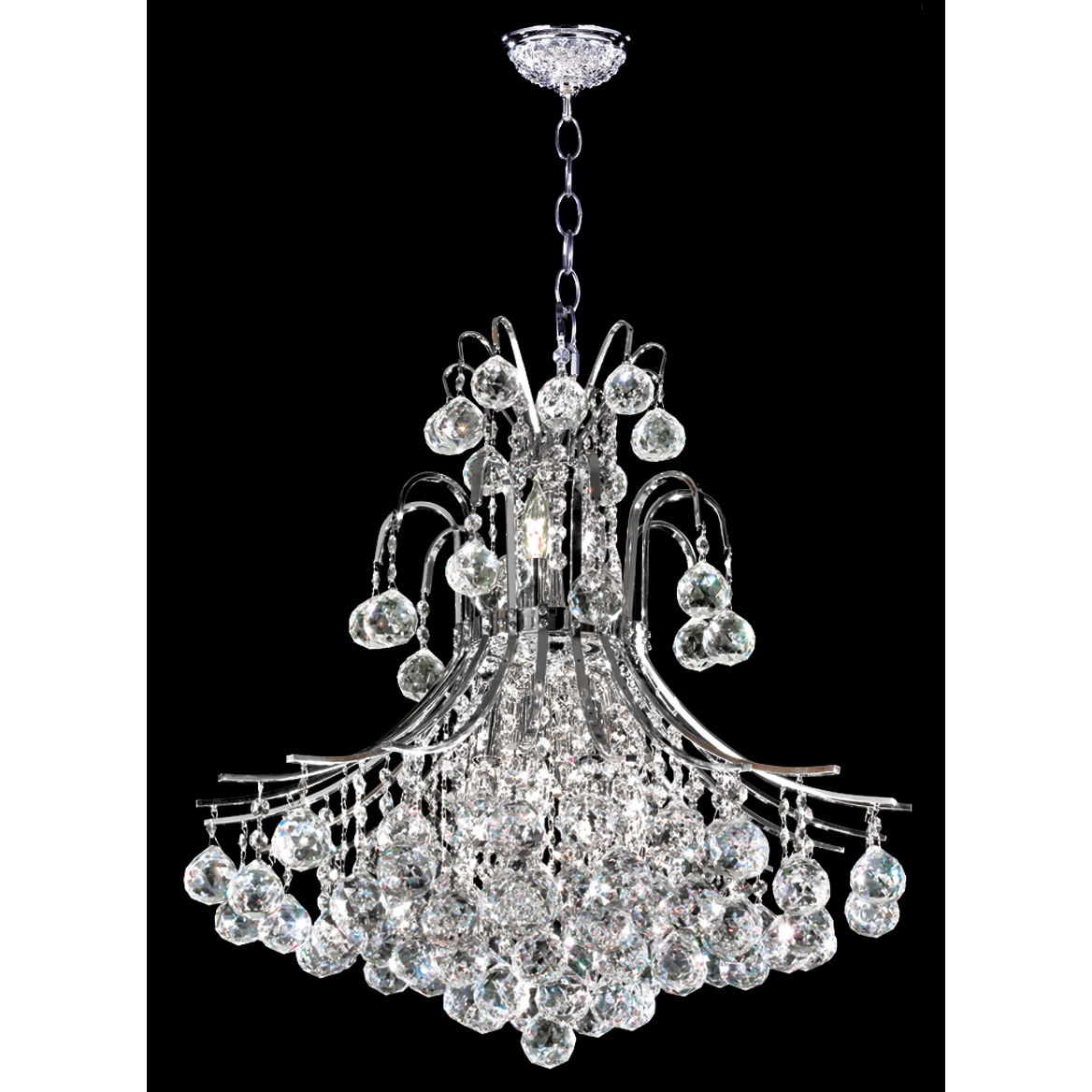 Cascade 11 Light 22 inch Silver Chandelier Ceiling Light