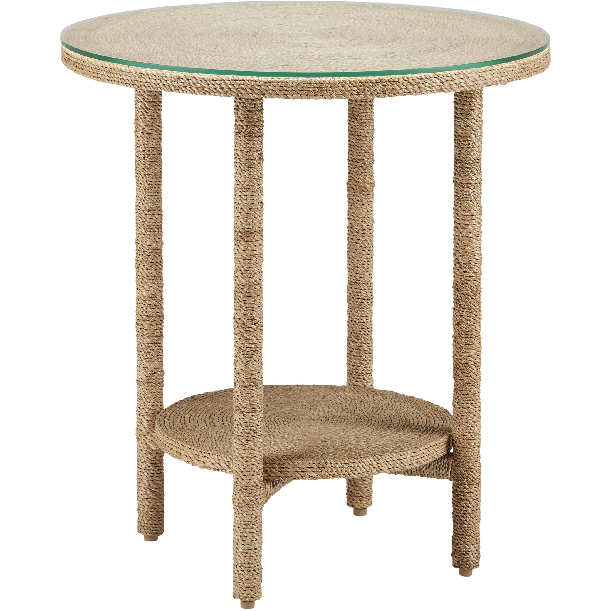 Limay 22 inch Natural and Clear Accent Table, Bunny Williams Collection