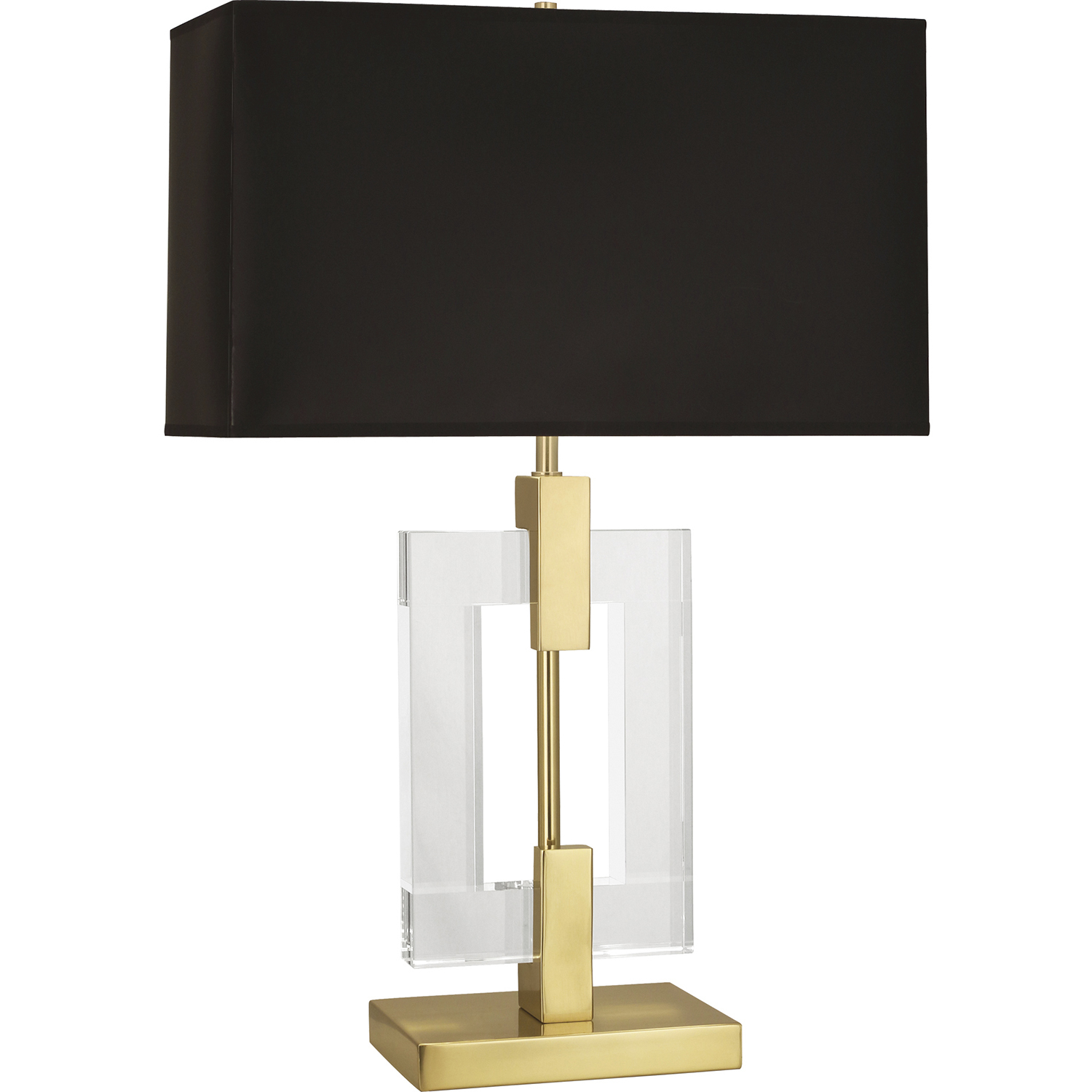 Lincoln 29 inch 150 watt Modern Brass Table Lamp Portable Light in Black With Matte Gold