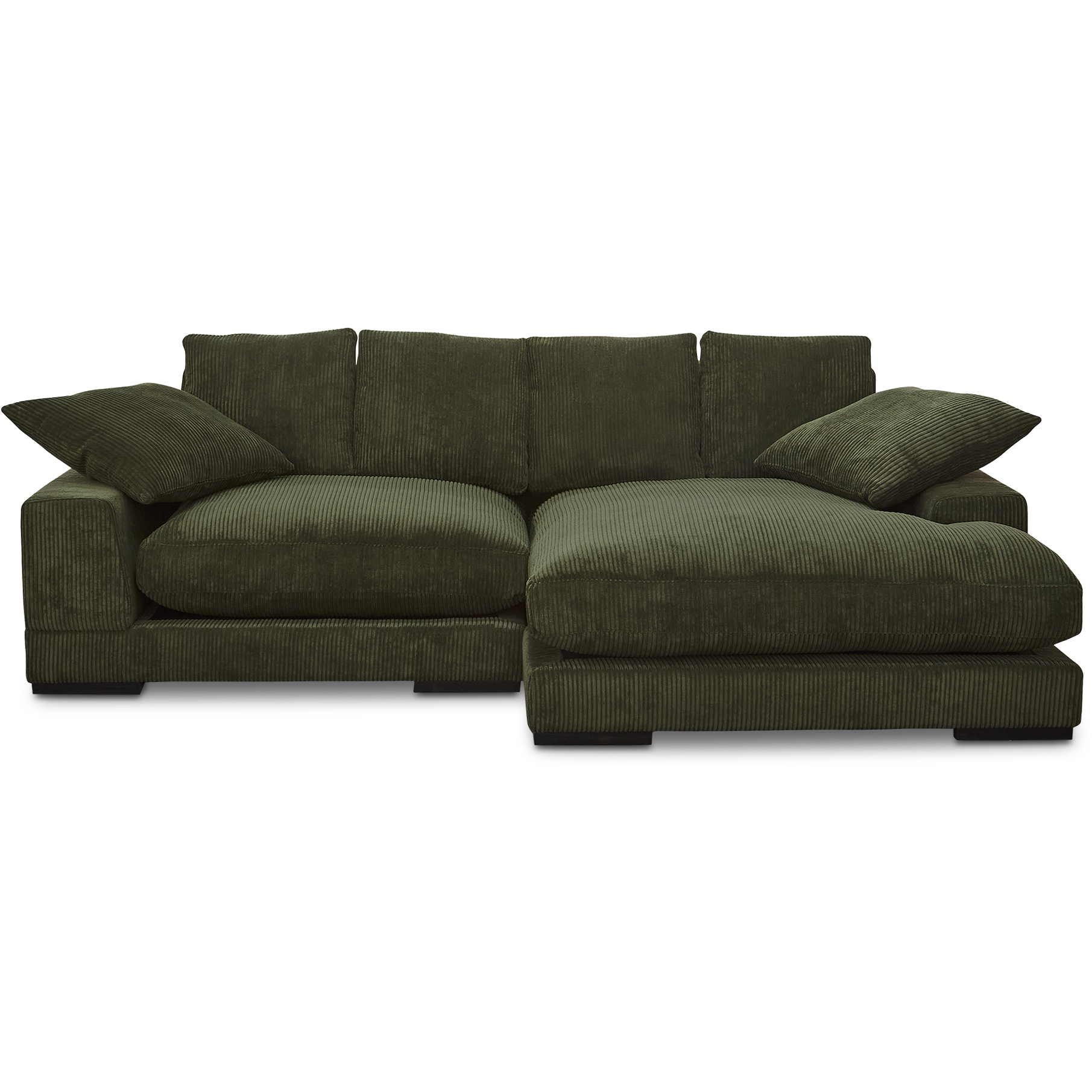Moe's Home Collection TN-1014-27-0 Plunge Dark Green Sectional