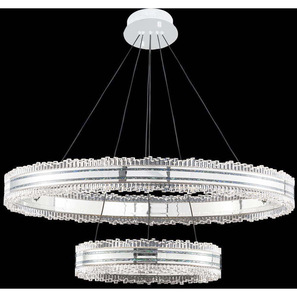 Pearl LED Silver/Pearl Chandelier Ceiling Light