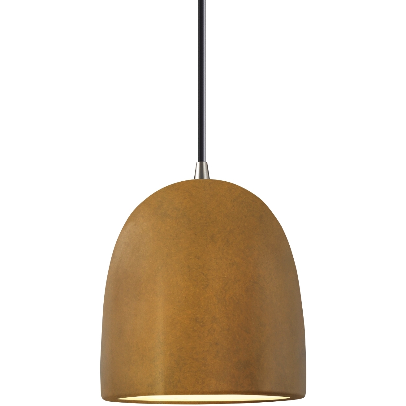 Radiance Collection - Bell Single Drop Pendant in Brushed Nickel, Replaceable Bulb, Antique Gold, Black, Form+Finish+Function