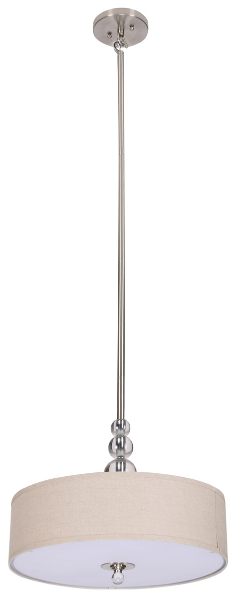 Bh Series 20 inch Pendant Ceiling Light, Silver Metal Frame