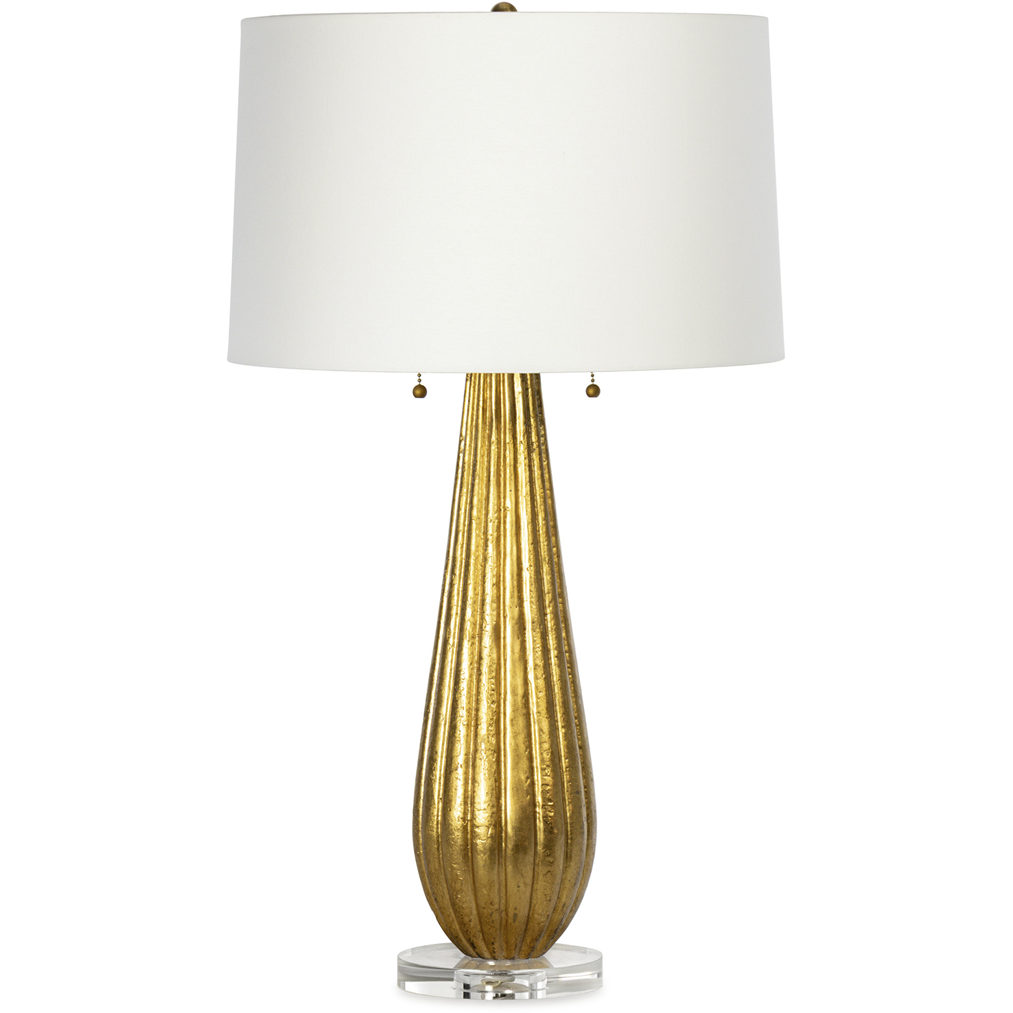 Claire 32.5 inch 100 watt Gold Leaf Table Lamp Portable Light